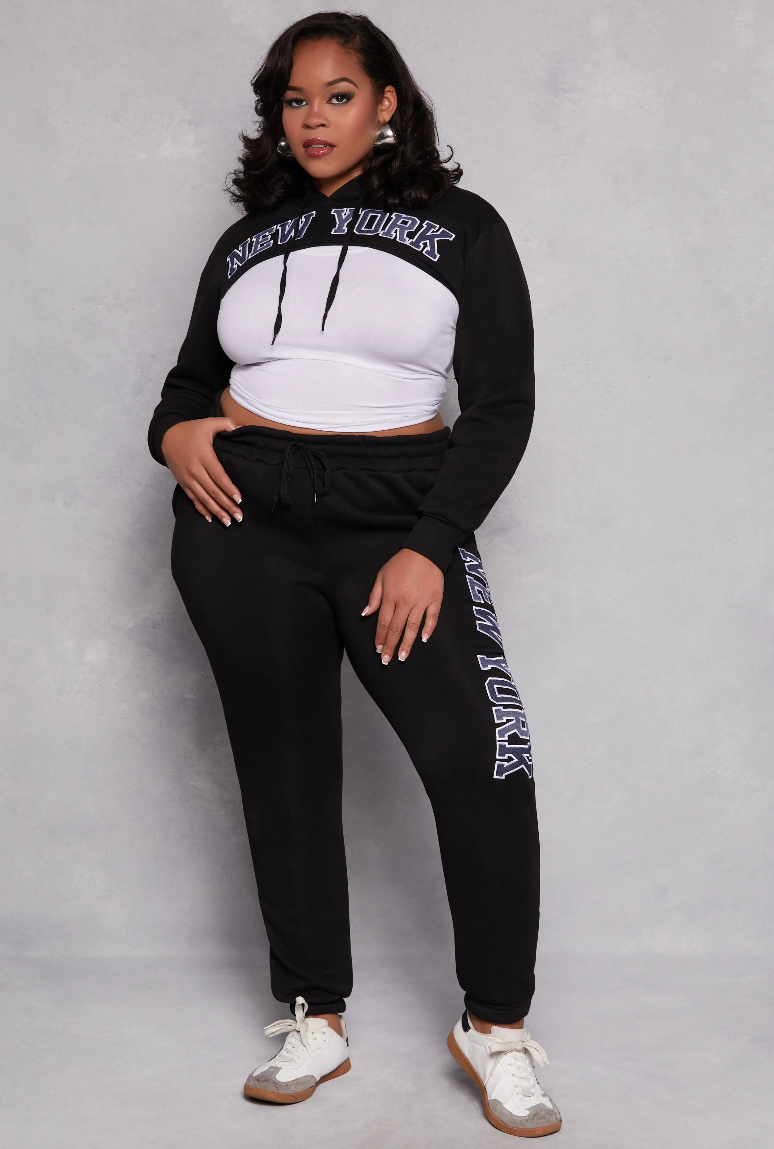 Plus Size New York Embroidered Sweatpants sold by Rainbow
