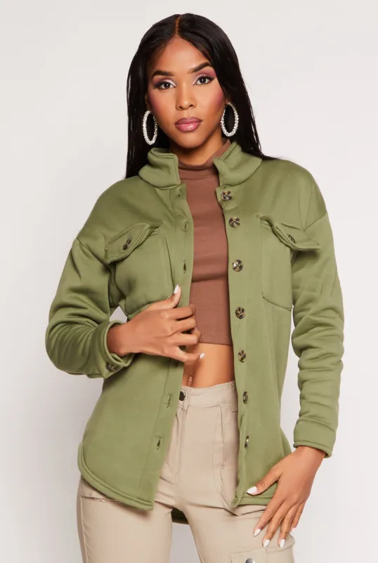 Solid Shacket sold by Rainbow