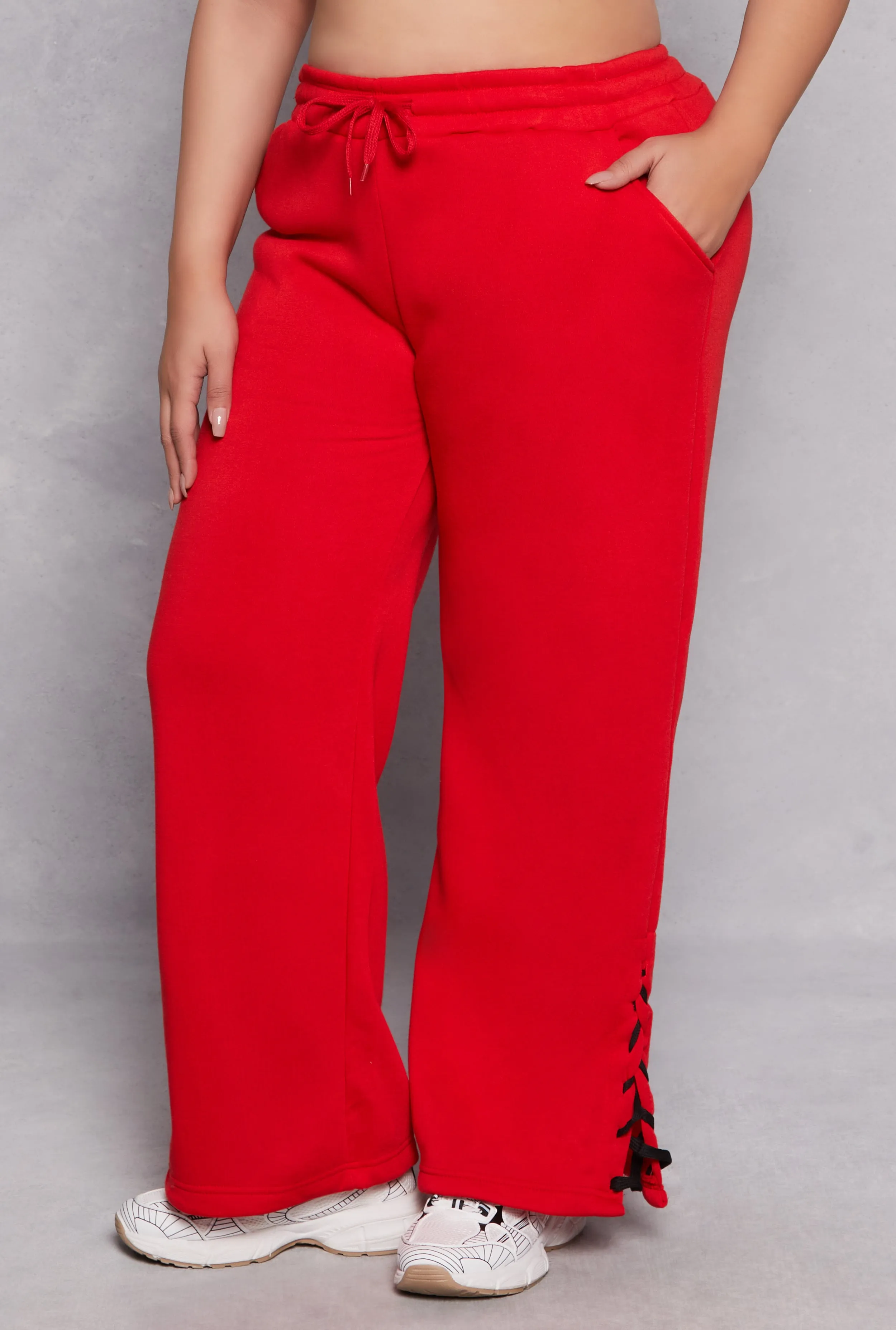 Plus Size Lace Up Drawstring Sweatpants sold by Rainbow product image thumbnail 2
