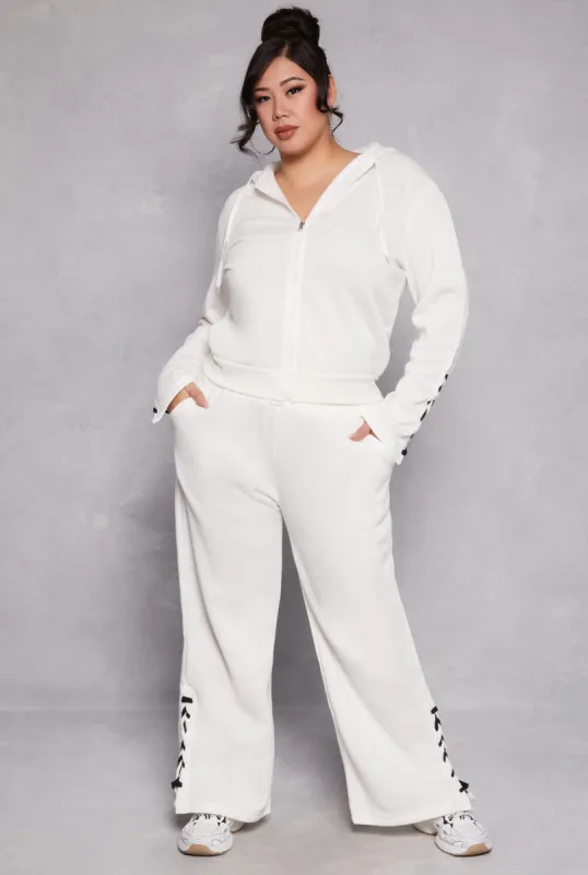 Plus Size Lace Up Drawstring Sweatpants sold by Rainbow