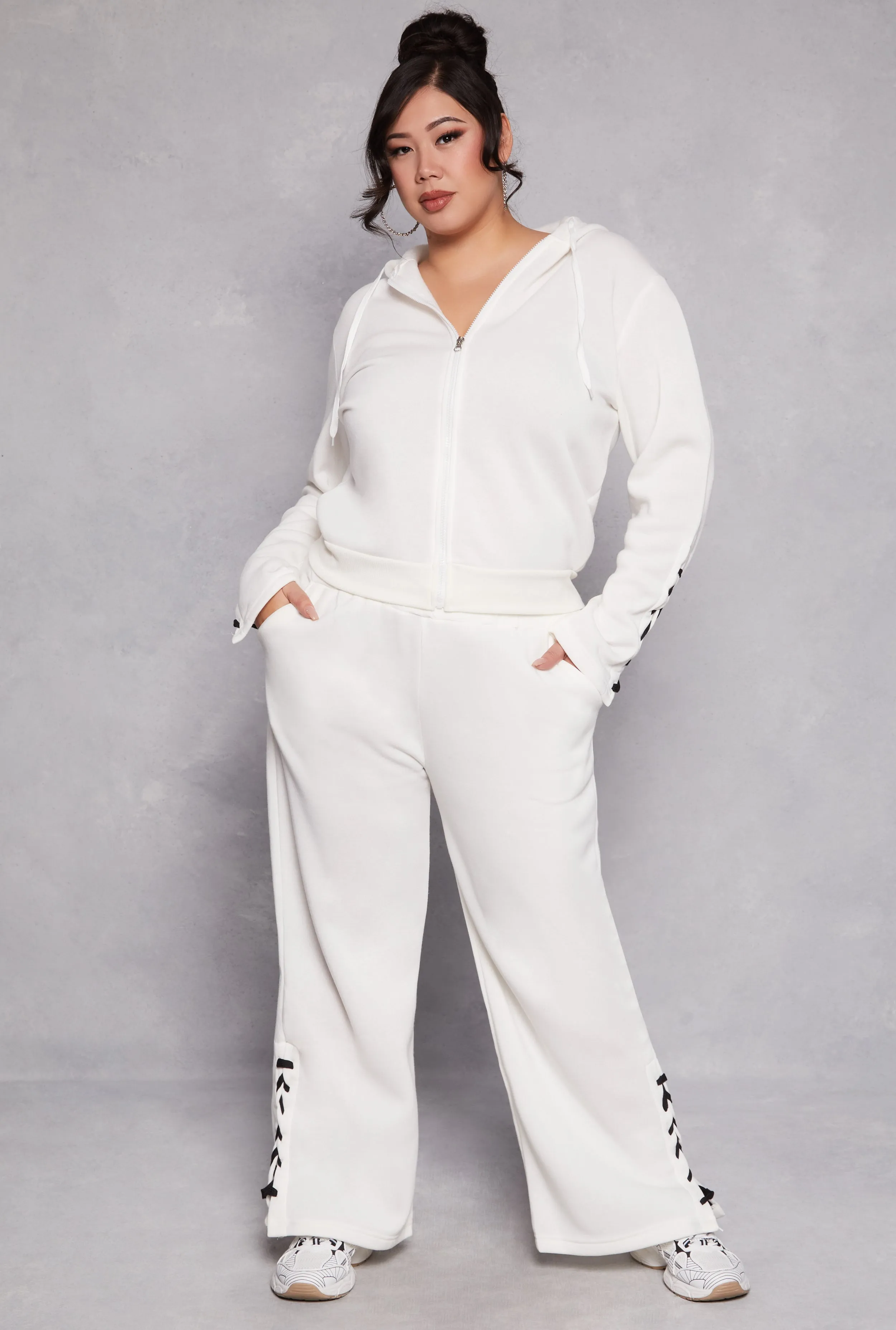 Plus Size Lace Up Drawstring Sweatpants sold by Rainbow