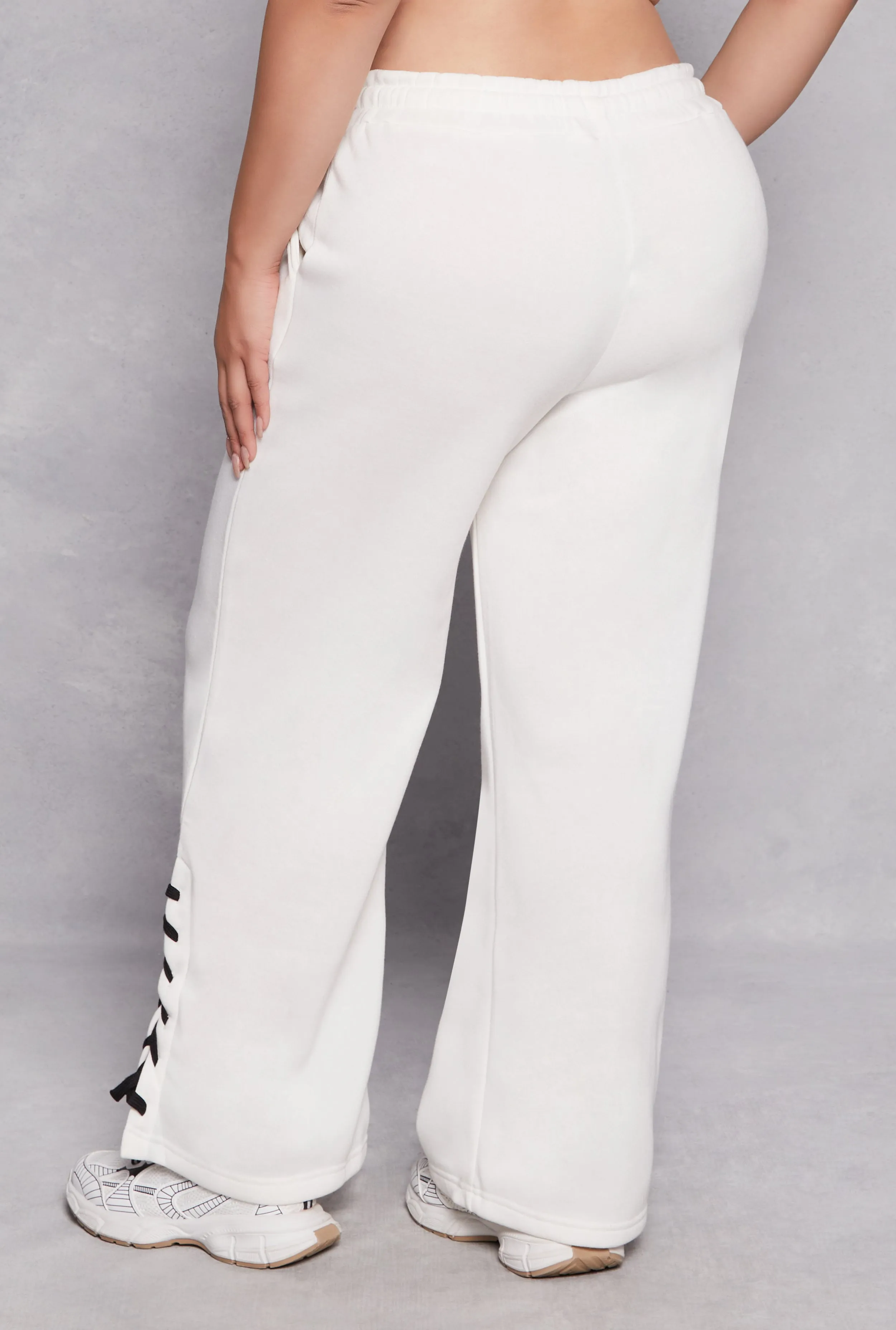 Plus Size Lace Up Drawstring Sweatpants sold by Rainbow product image thumbnail 3