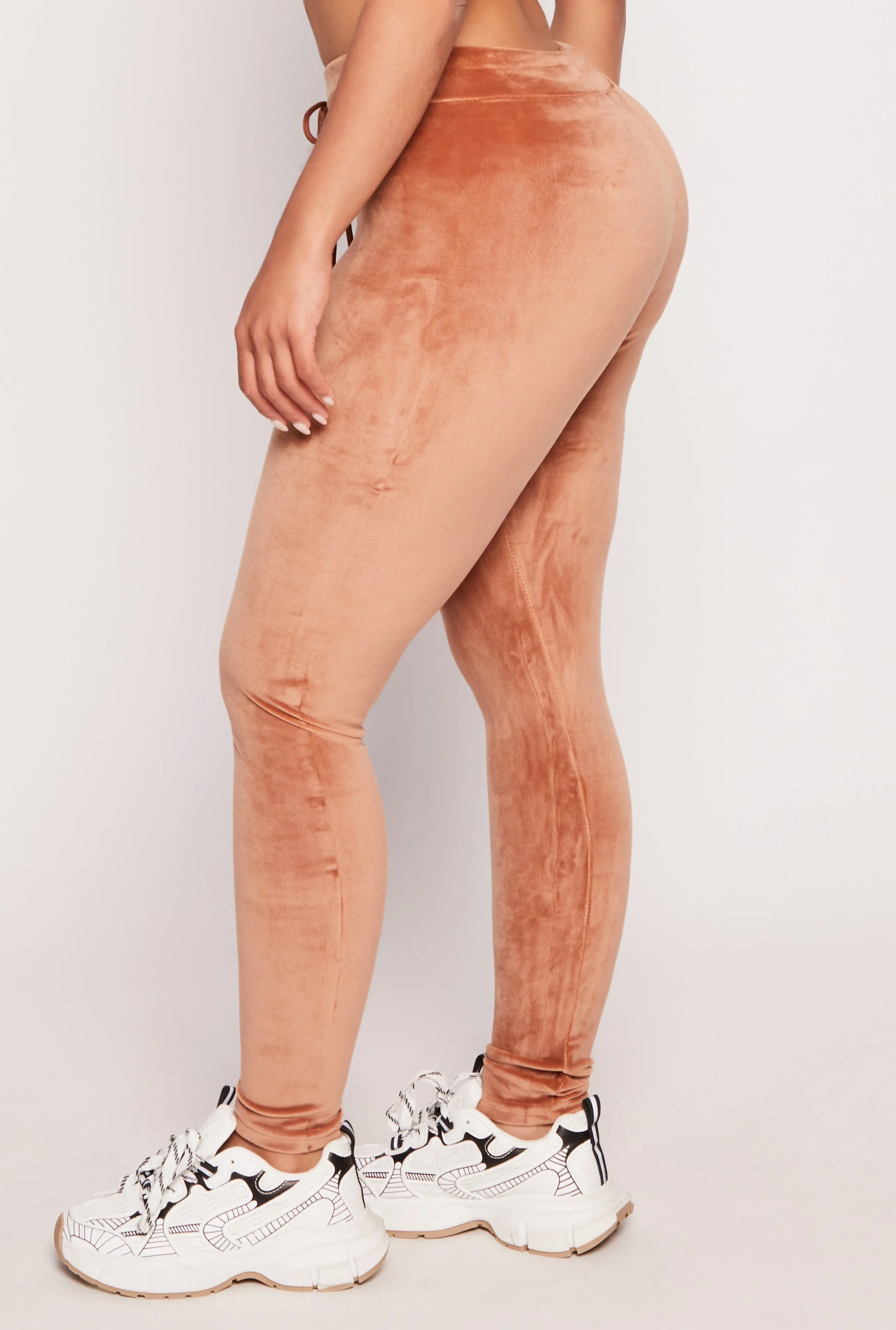 High Waisted Velour Drawstring Pants sold by Rainbow product image thumbnail 3