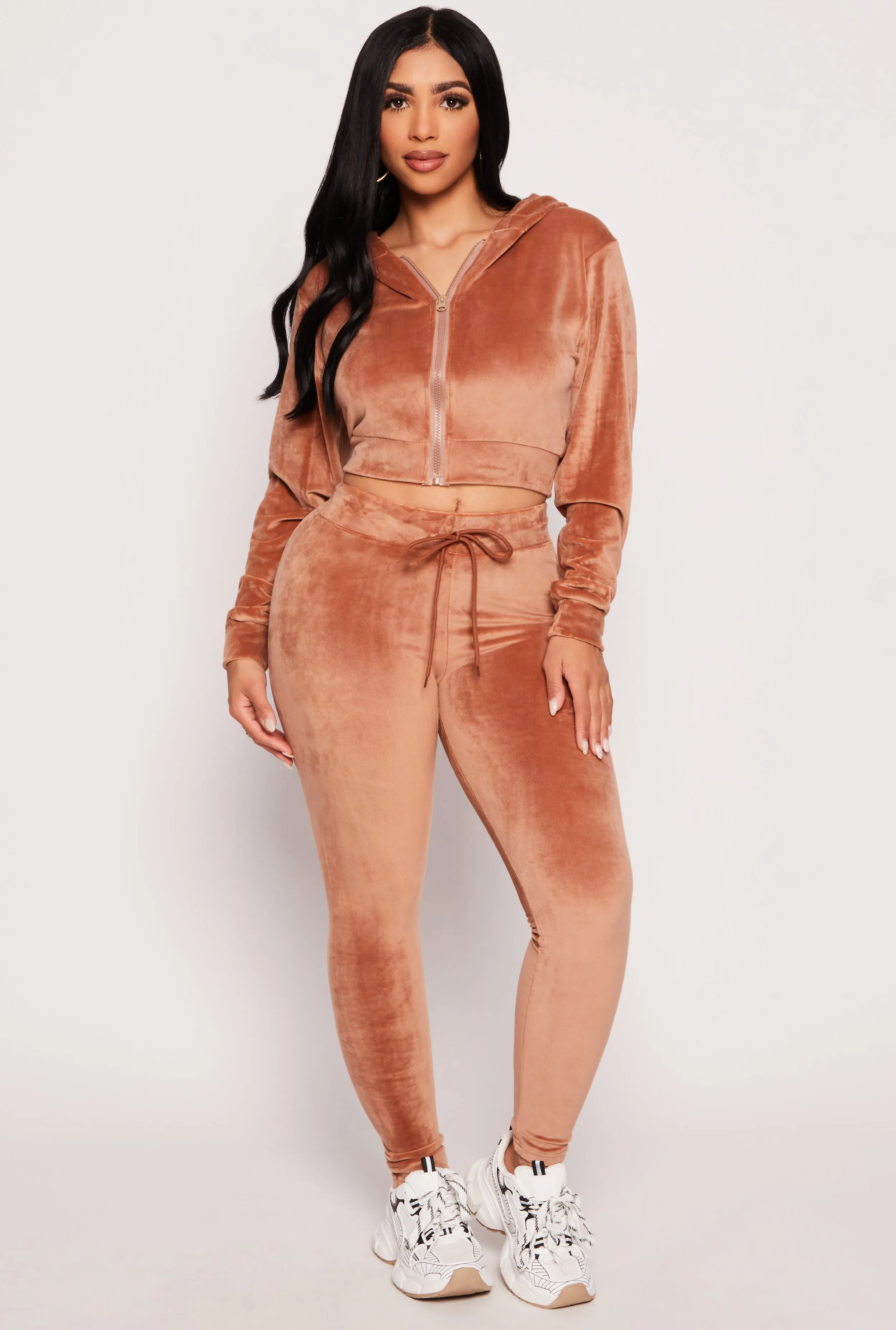 High Waisted Velour Drawstring Pants sold by Rainbow