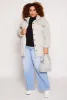 Plus Size Sherpa Button Front Shacket sold by Rainbow