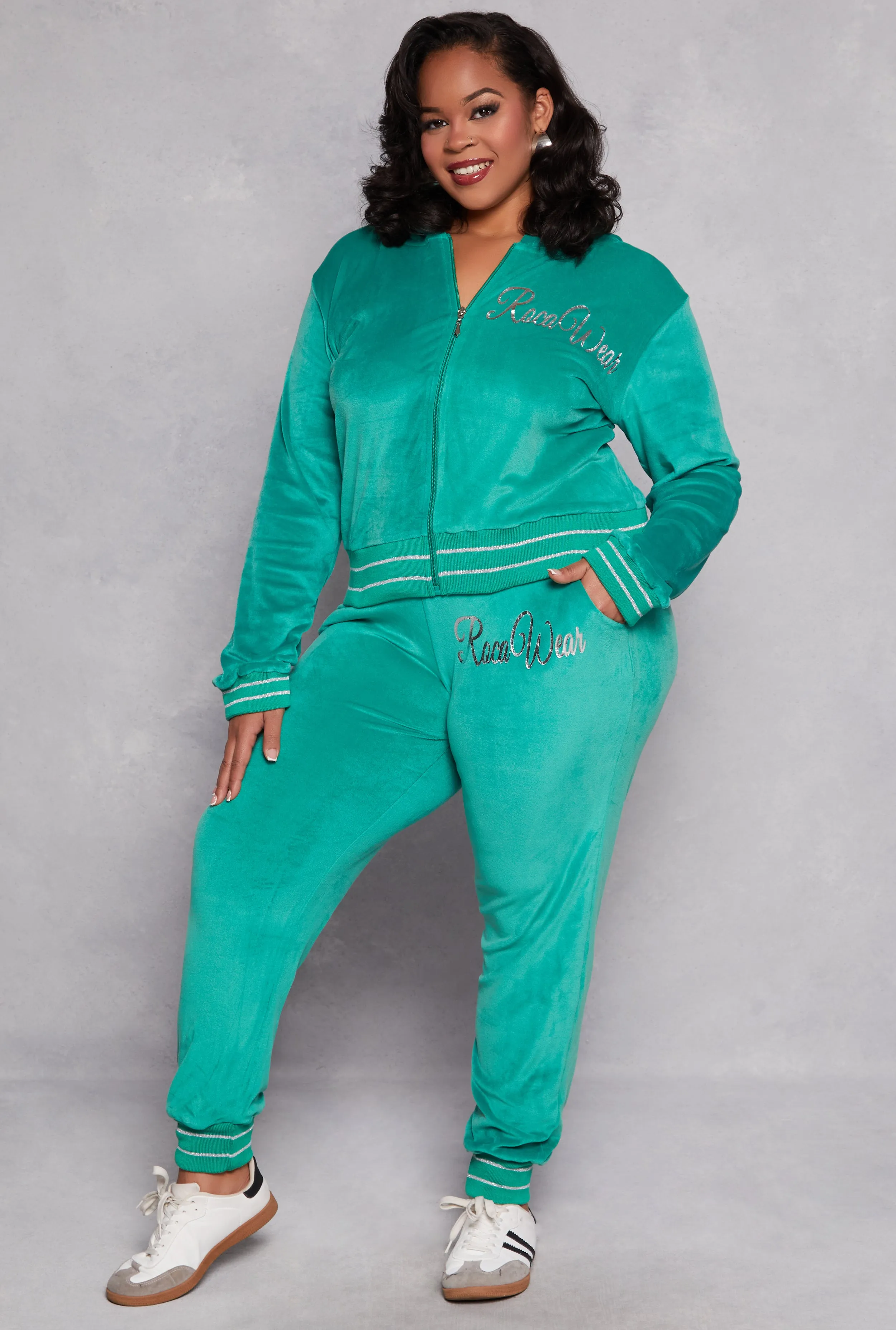 Plus Size Rocawear Velour Joggers sold by Rainbow