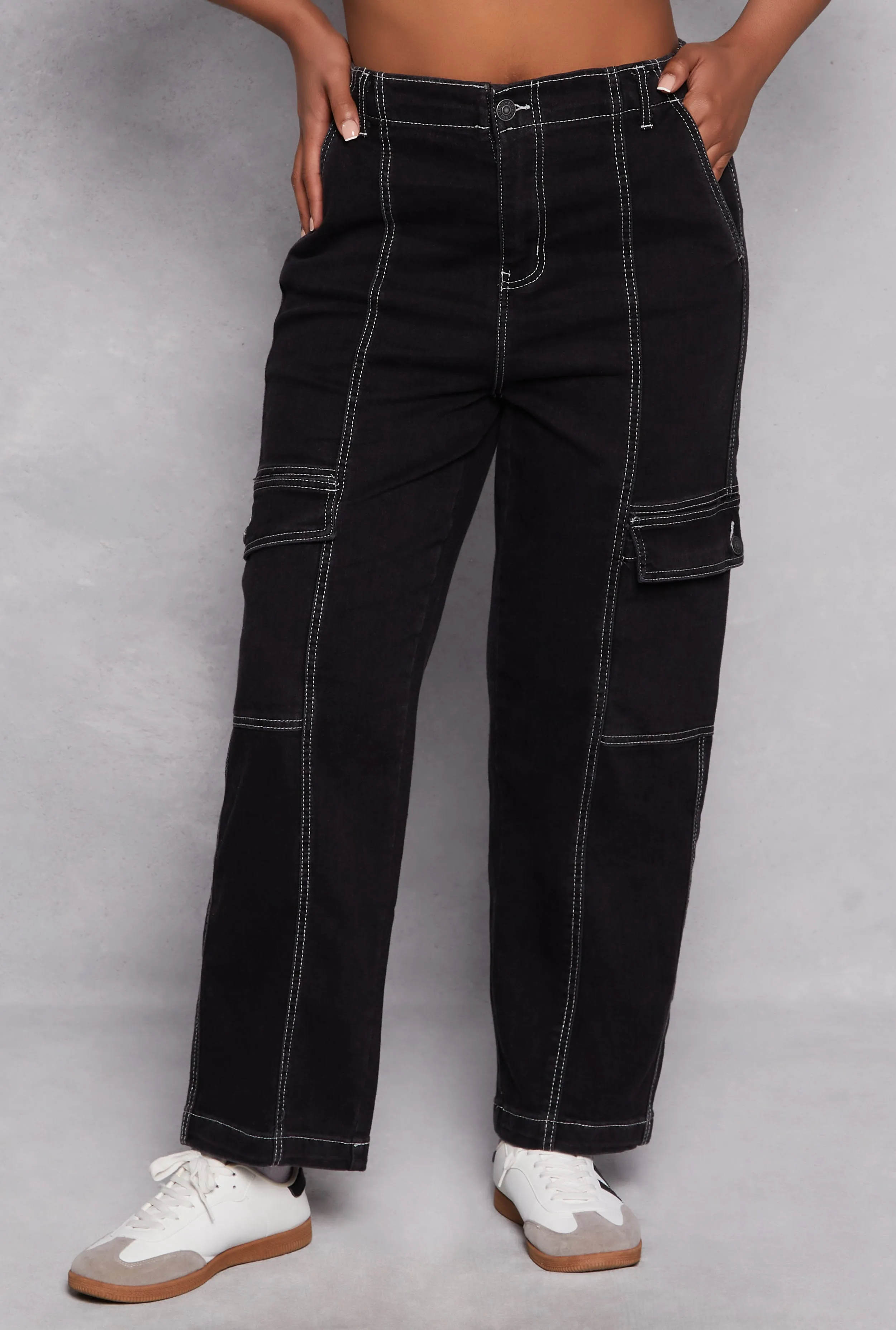 Plus Size Almost Famous Cargo Skater Jeans sold by Rainbow product image thumbnail 2