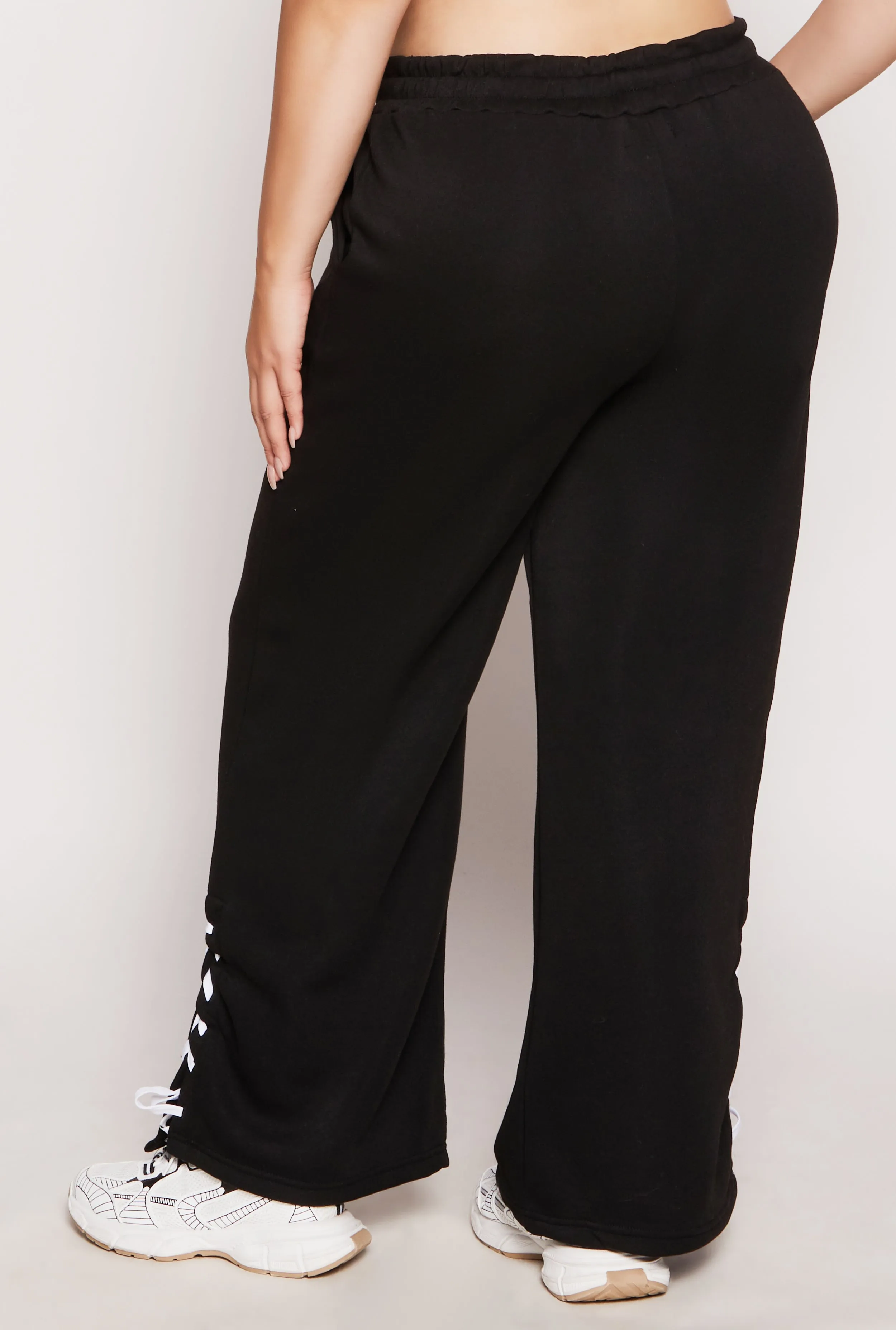 Plus Size Lace Up Drawstring Sweatpants sold by Rainbow product image thumbnail 3