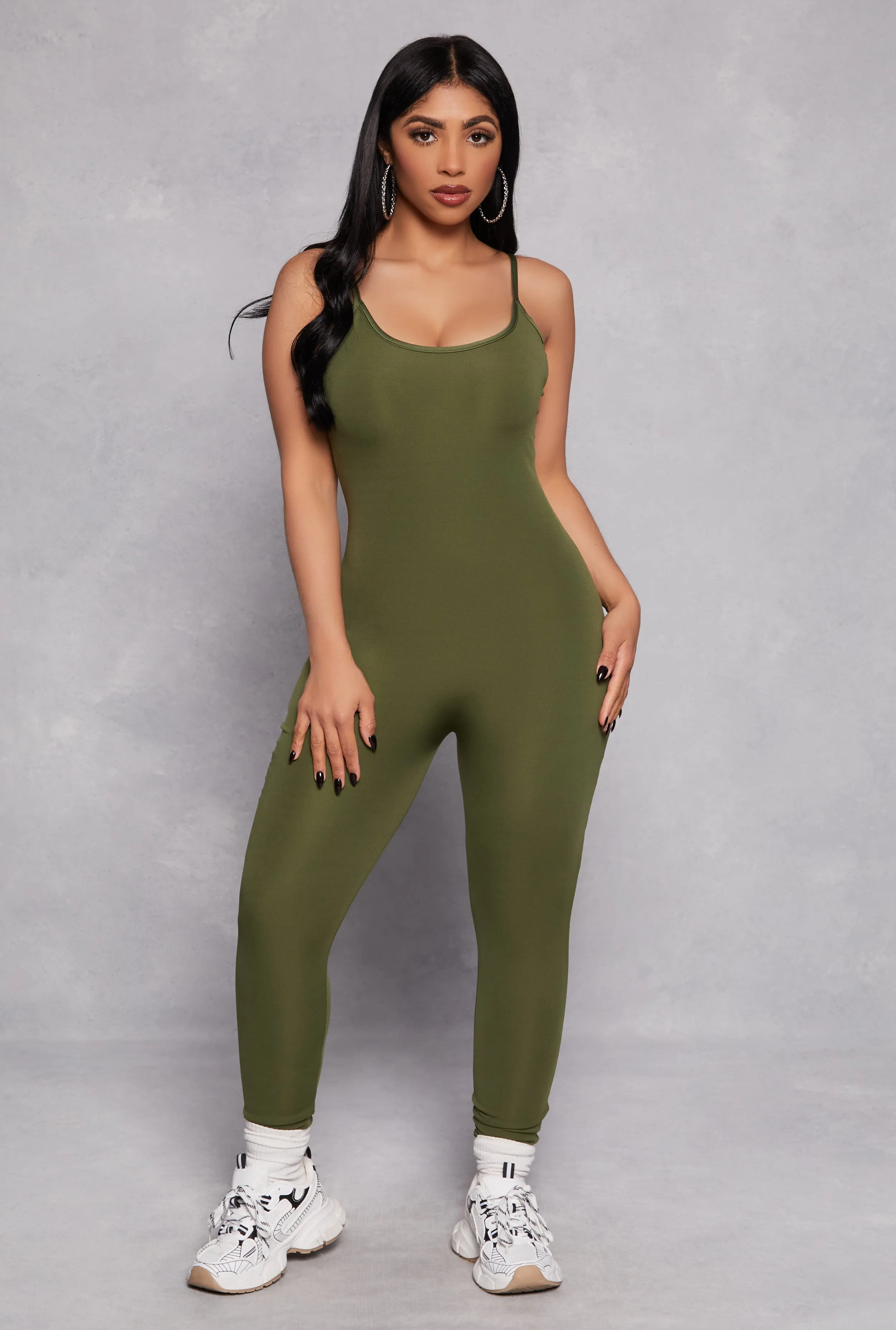 Activewear Scoop Neck Cami Catsuit sold by Rainbow