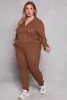 Plus Size Daisy Brushed Knit Zip Front Hoodie sold by Rainbow