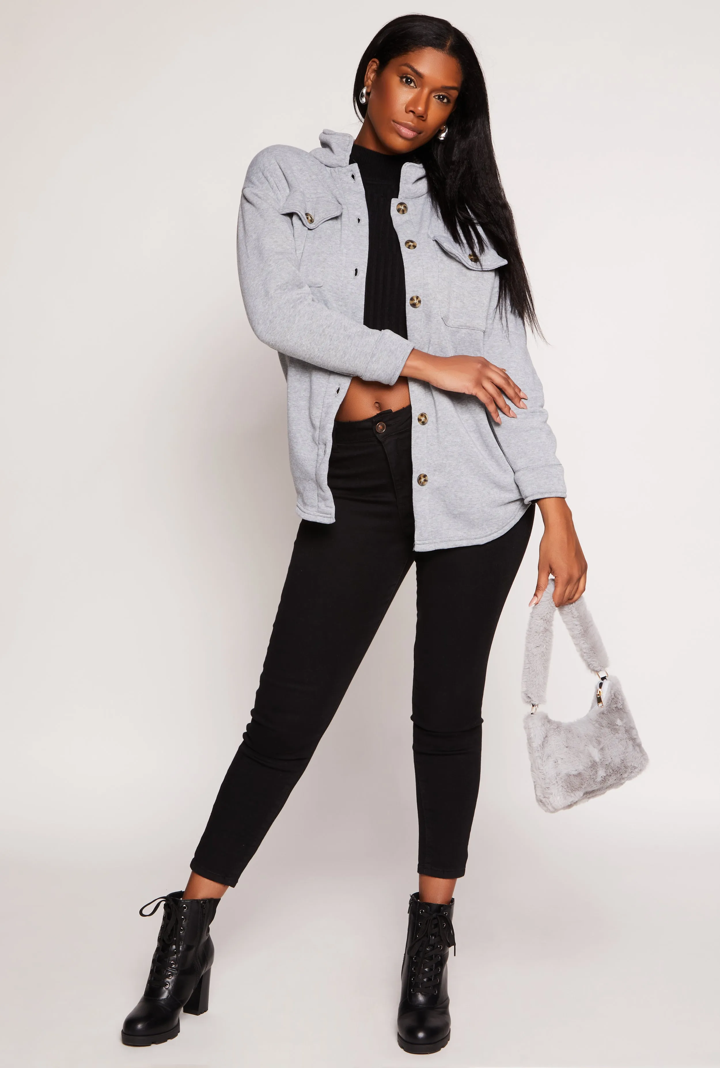 Solid Shacket sold by Rainbow product image thumbnail 2