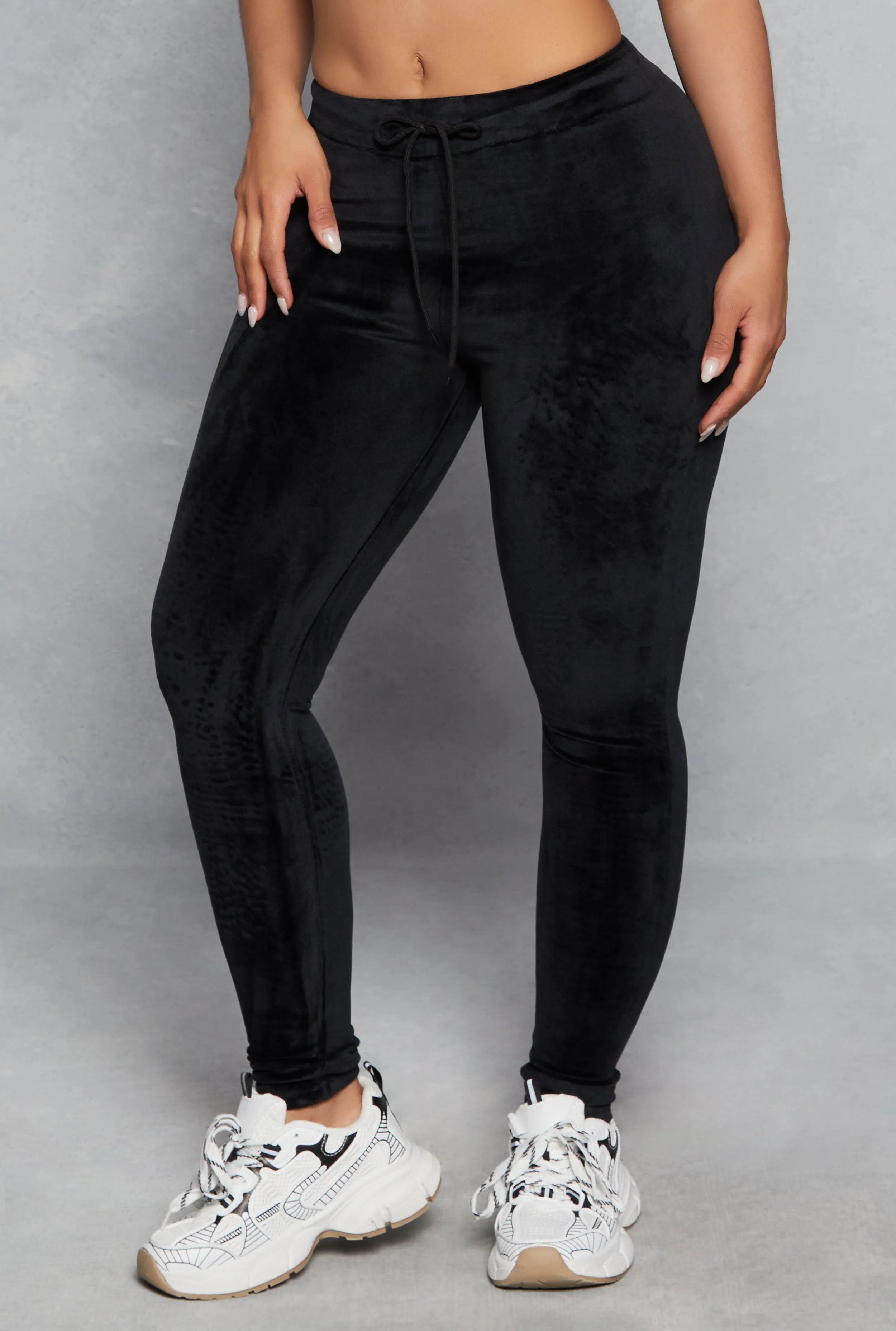 High Waisted Velour Drawstring Pants sold by Rainbow product image thumbnail 2