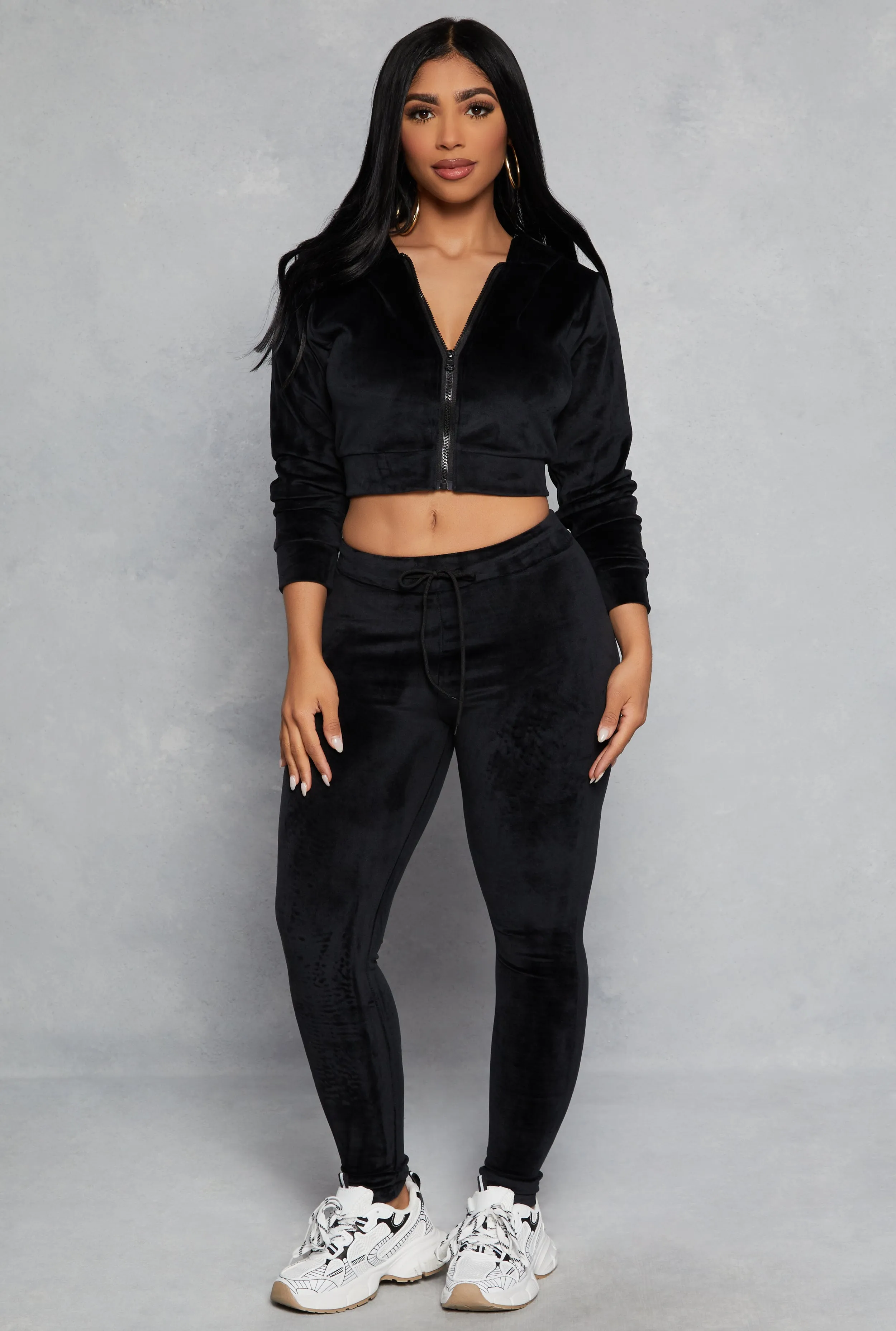 High Waisted Velour Drawstring Pants sold by Rainbow