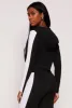Color Block Zip Front Cropped Hoodie sold by Rainbow