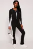 Color Block Zip Front Cropped Hoodie sold by Rainbow