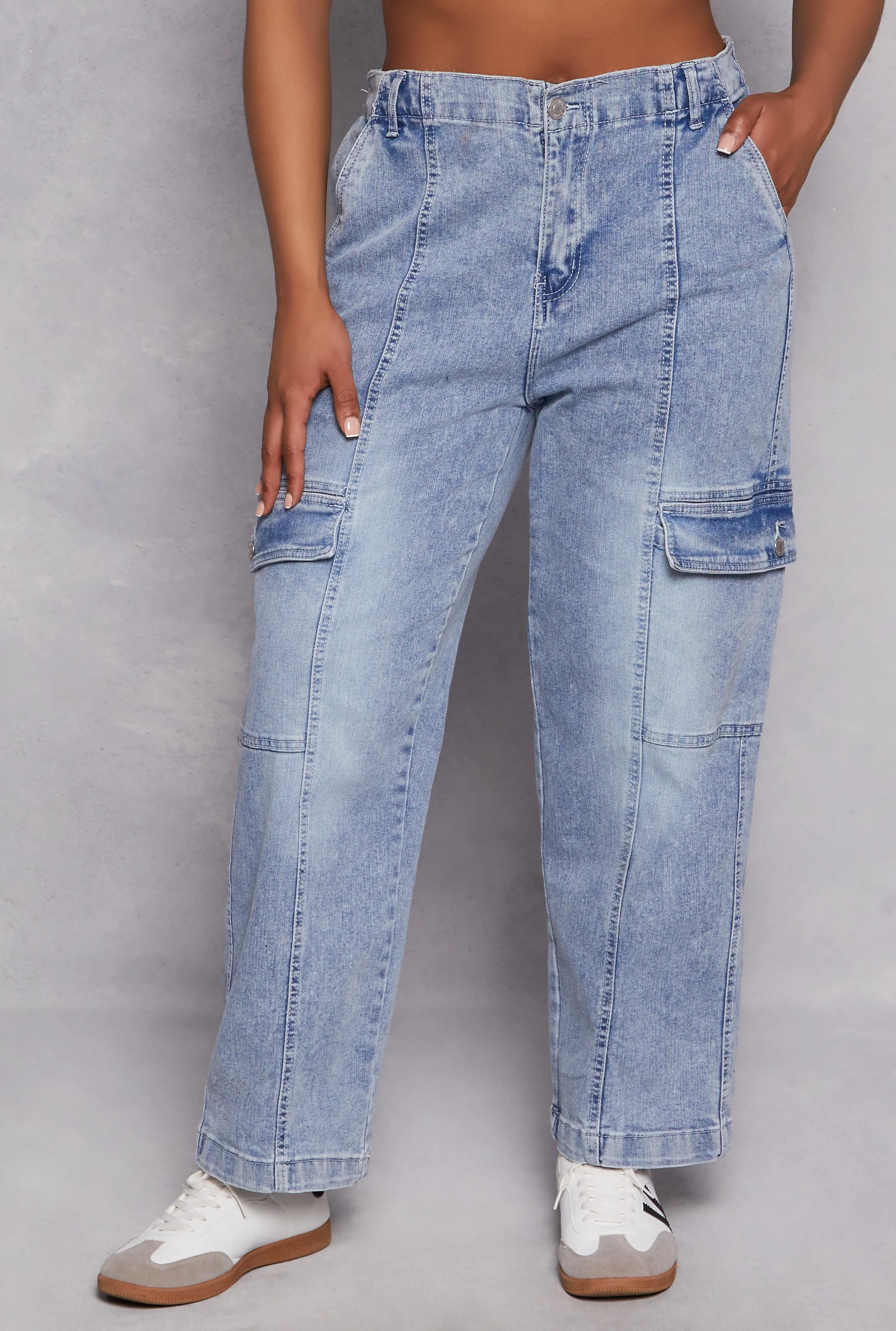 Plus Size Almost Famous Cargo Skater Jeans sold by Rainbow product image thumbnail 2