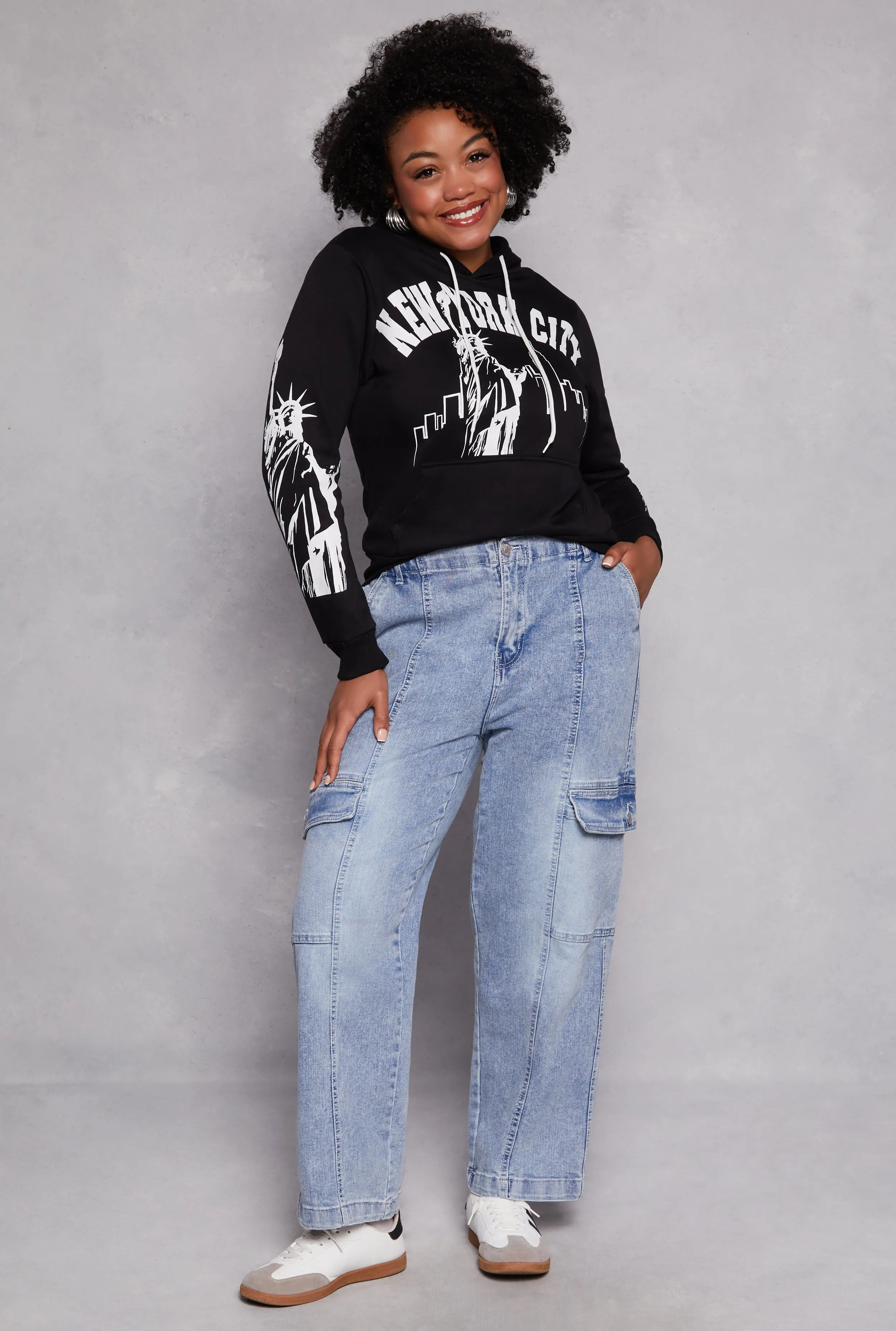 Plus Size Almost Famous Cargo Skater Jeans sold by Rainbow