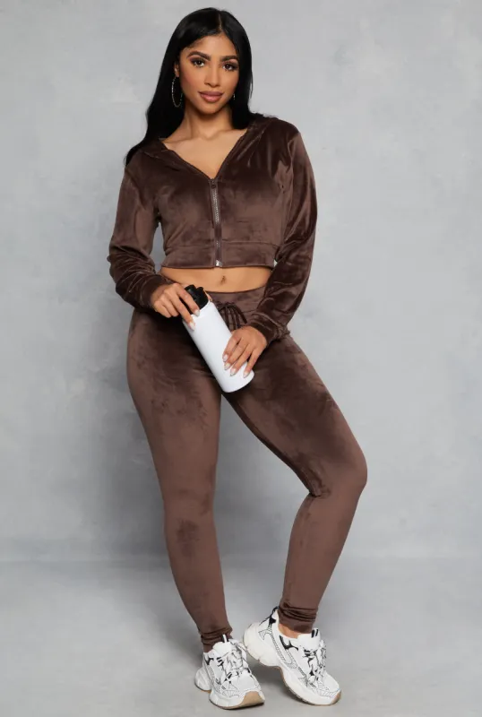 High Waisted Velour Drawstring Pants sold by Rainbow