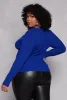 Plus Size Solid Ribbed Knit Turtleneck Sweater sold by Rainbow