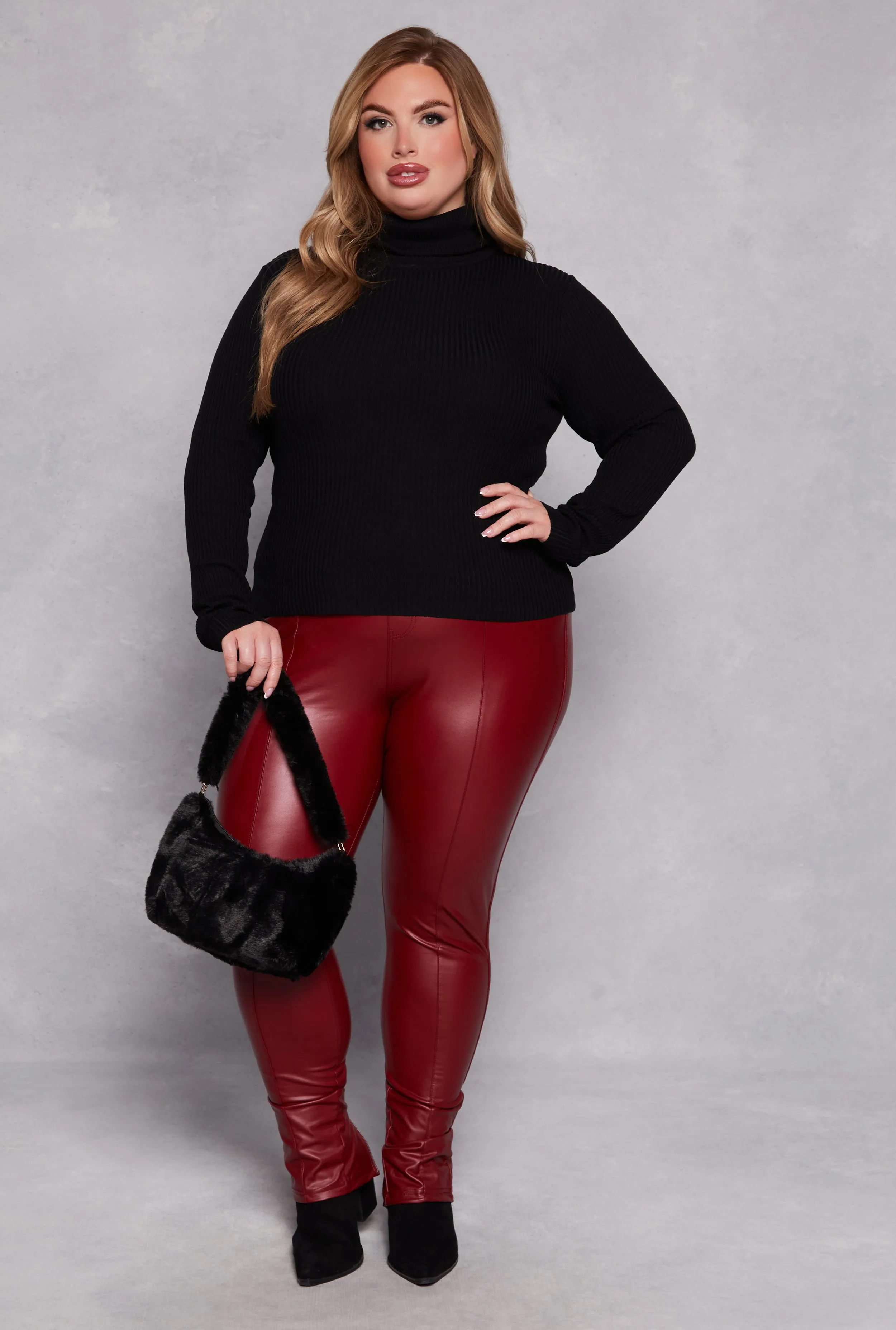Plus Size Turtleneck Pullover Sweater sold by Rainbow product image thumbnail 2