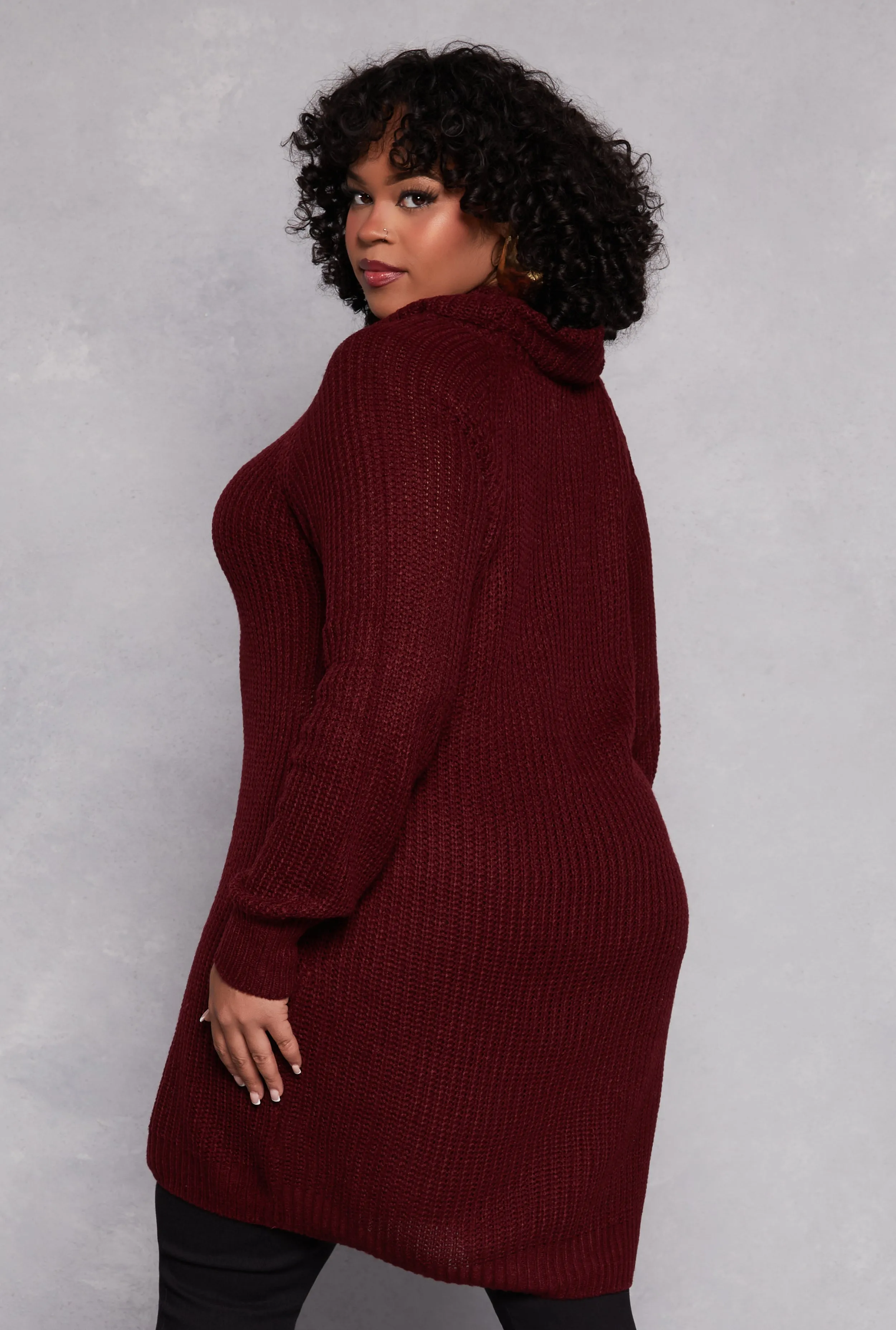 Plus Size Turtle Neck Tunic Sweater sold by Rainbow product image thumbnail 3