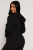 Lace Up Sleeve Zip Front Hoodie sold by Rainbow