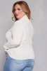 Plus Size Ribbed Knit Pullover Turtleneck Sweater sold by Rainbow