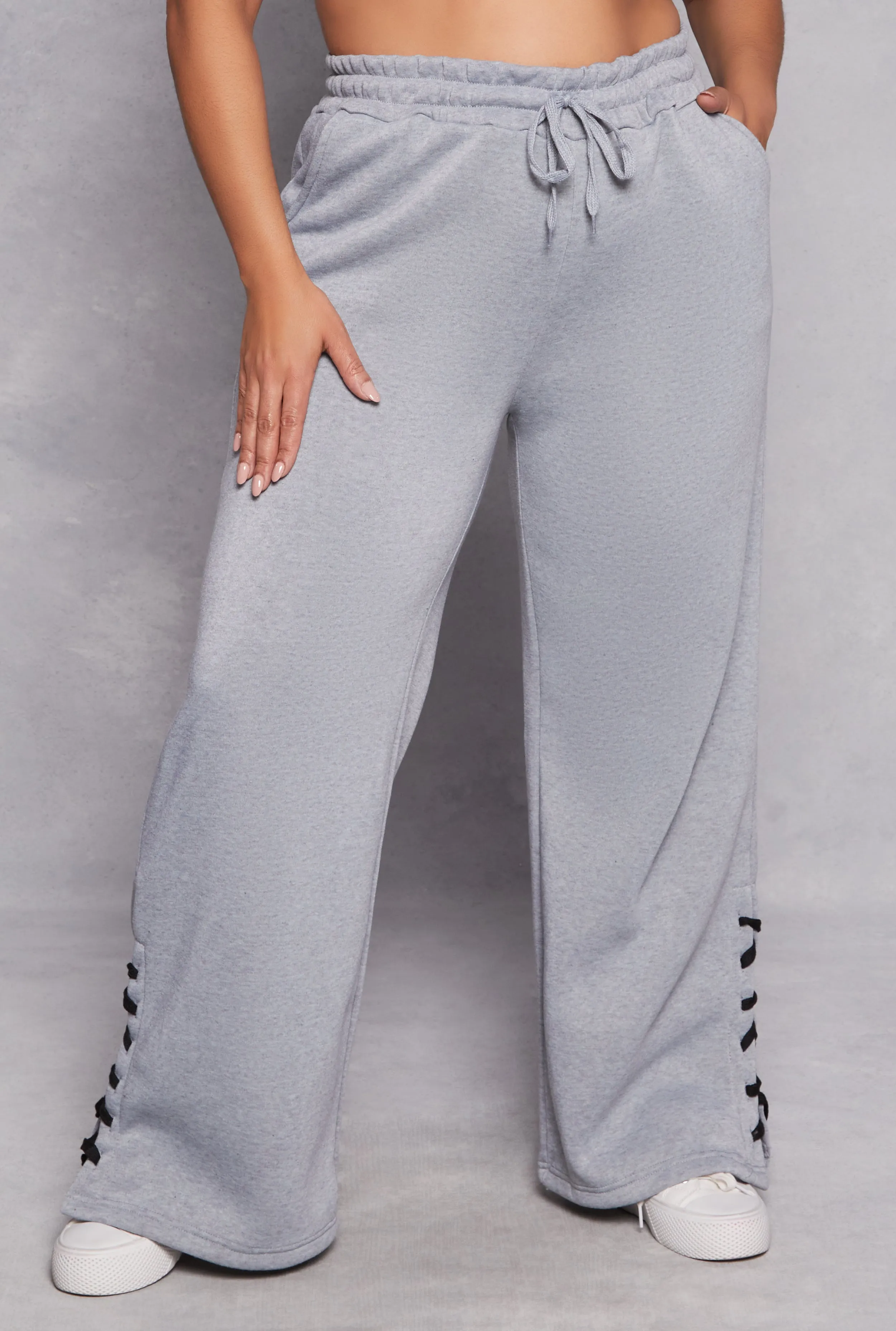 Plus Size Lace Up Drawstring Sweatpants sold by Rainbow product image thumbnail 2