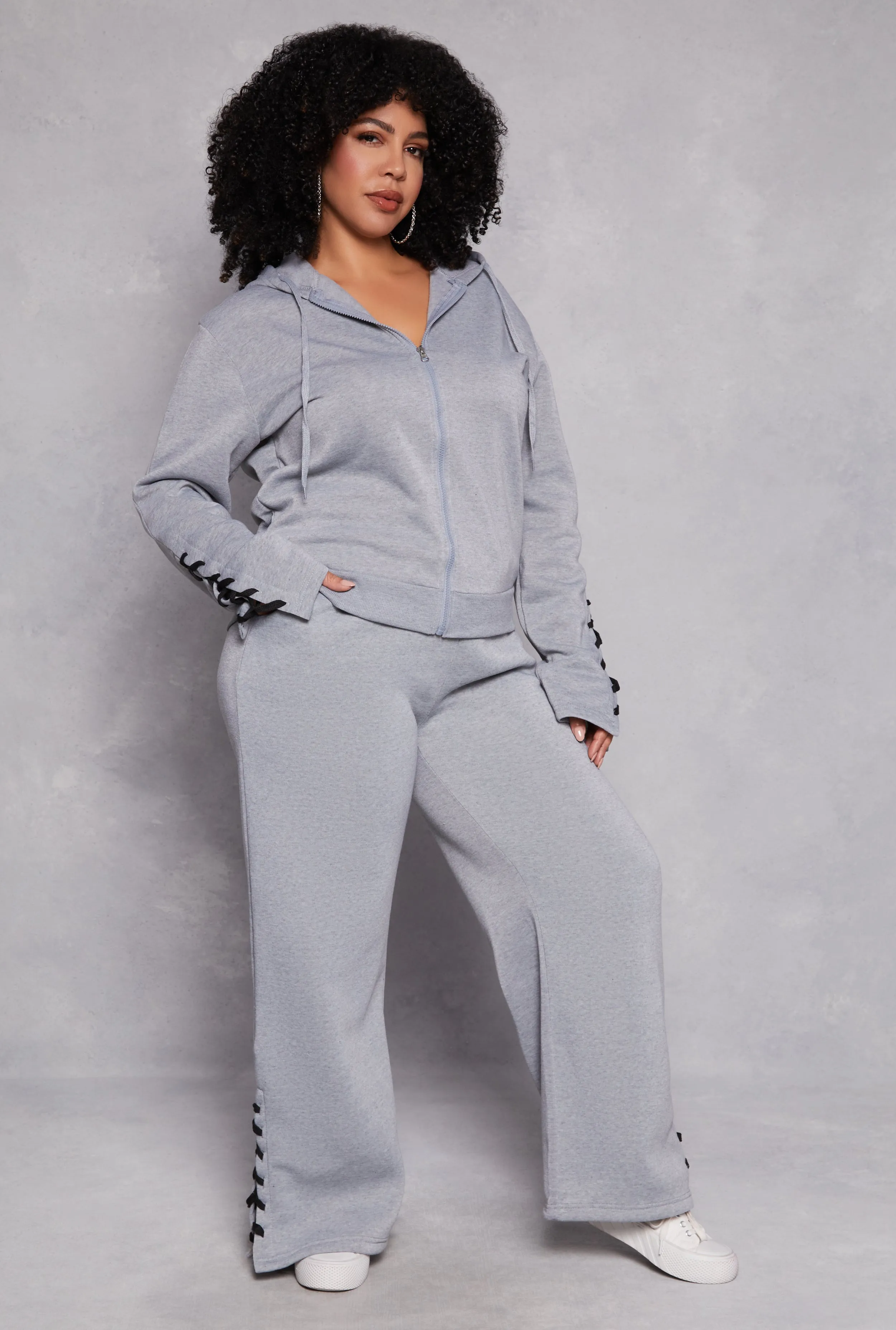 Plus Size Lace Up Drawstring Sweatpants sold by Rainbow