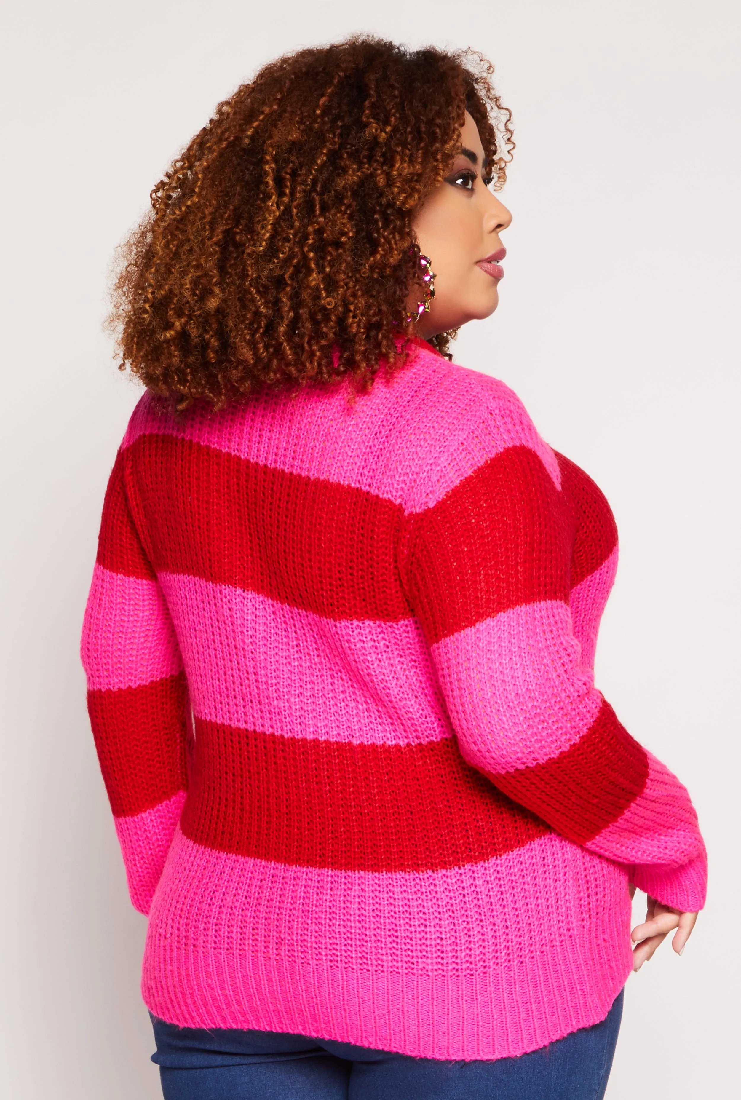 Plus Size Striped Pullover Sweater sold by Rainbow product image thumbnail 3