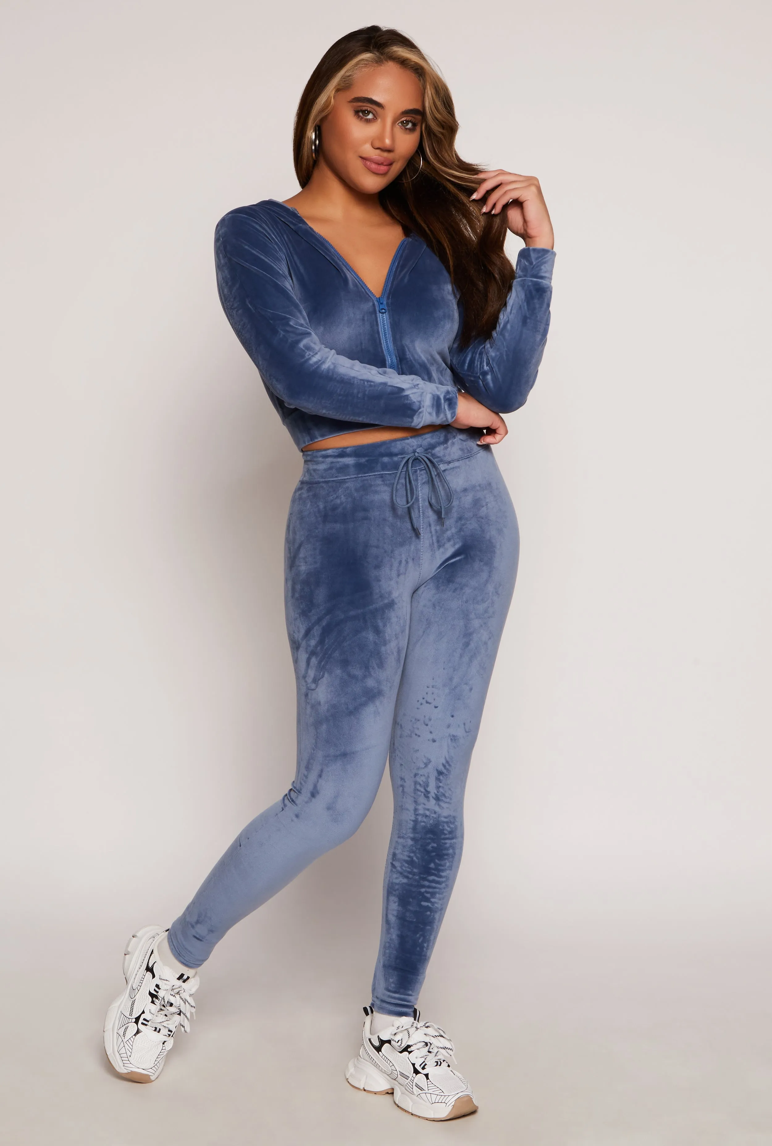 High Waisted Velour Drawstring Pants sold by Rainbow