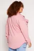 Plus Size Solid Shacket sold by Rainbow