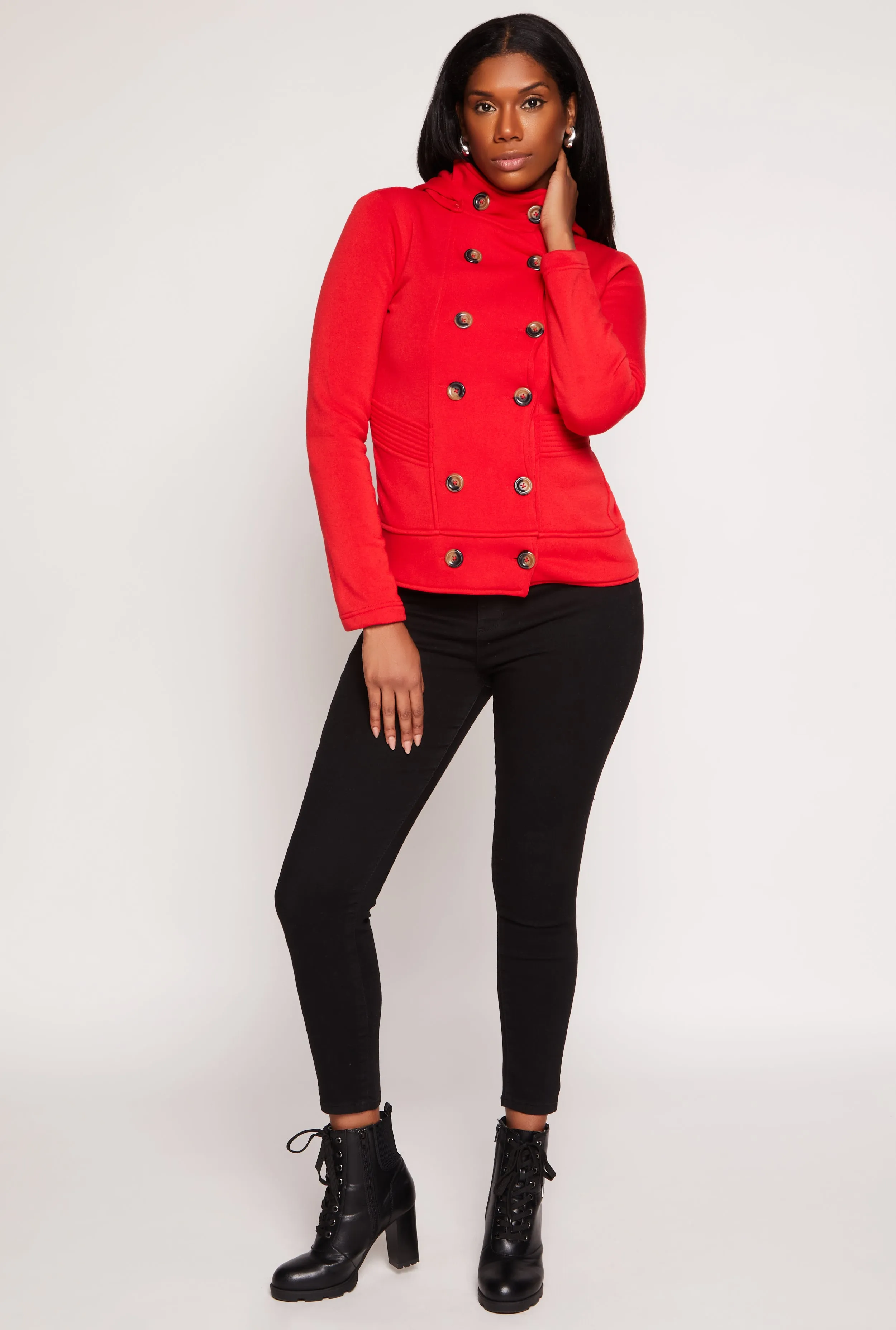 Fleece Double Breasted Peacoat sold by Rainbow product image thumbnail 2