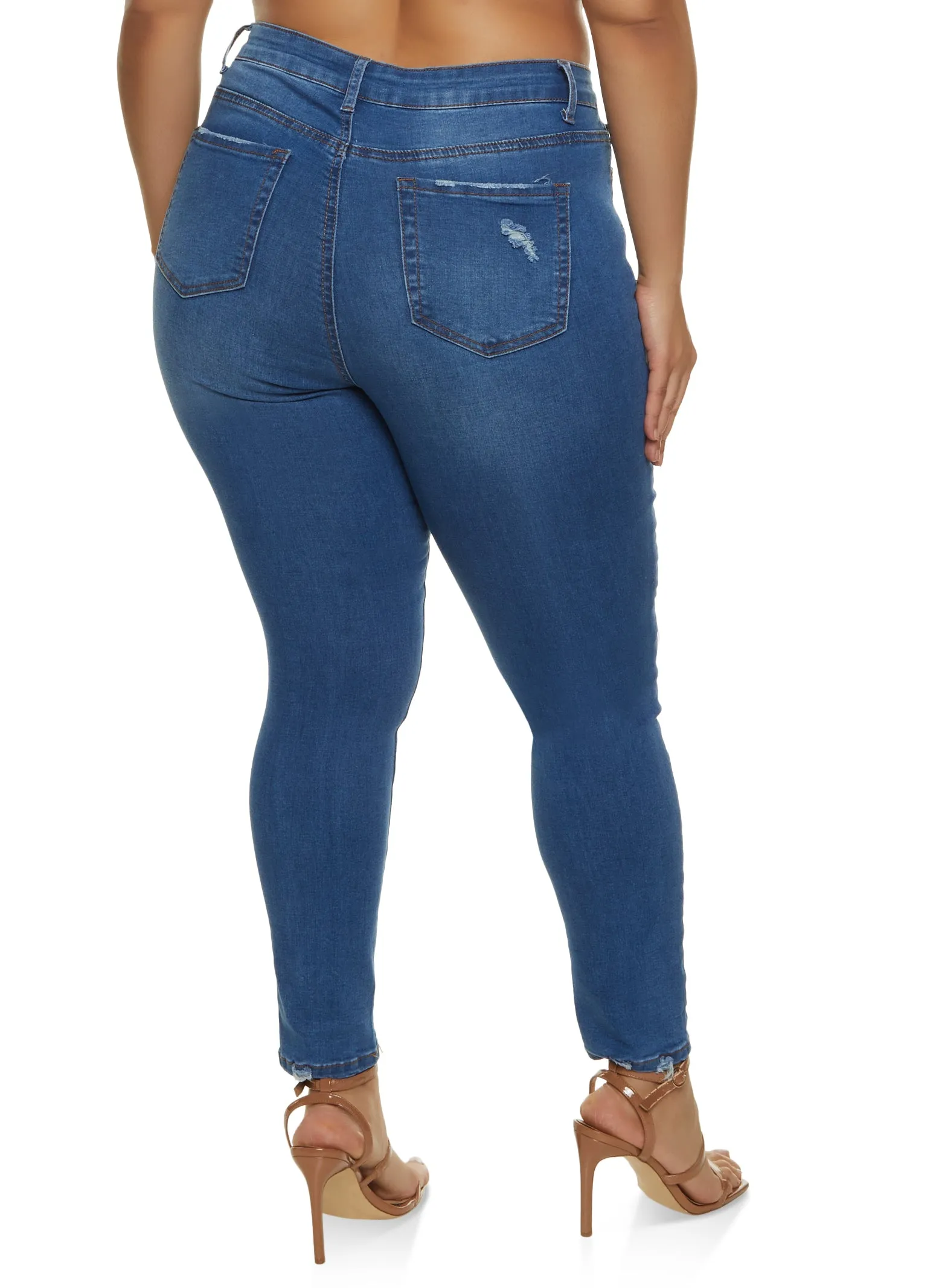 Plus Size WAX High Waisted Distressed Jeans sold by Rainbow product image thumbnail 2