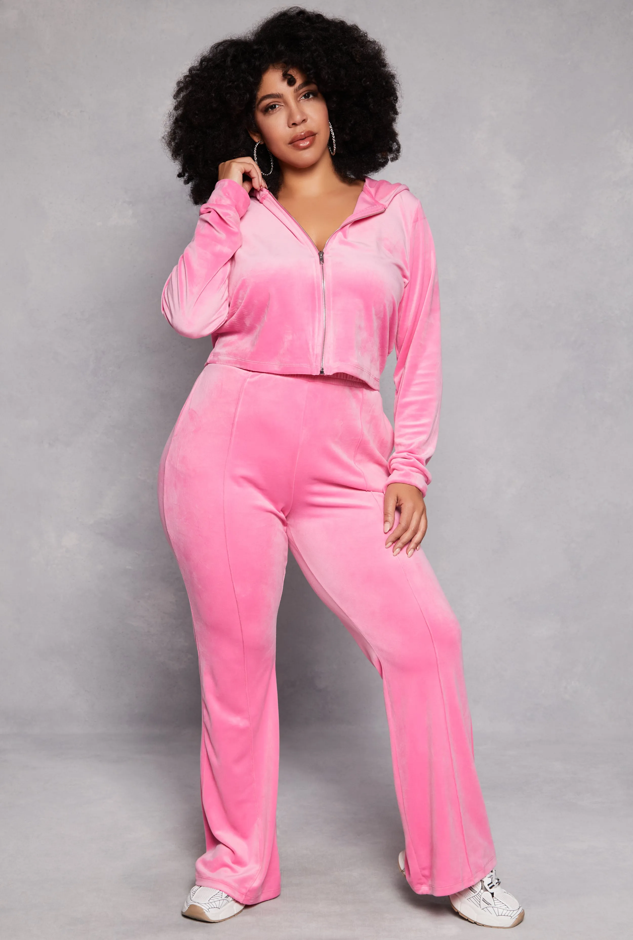 Plus Size Iris Velour Hooded Sweatshirt sold by Rainbow product image thumbnail 2