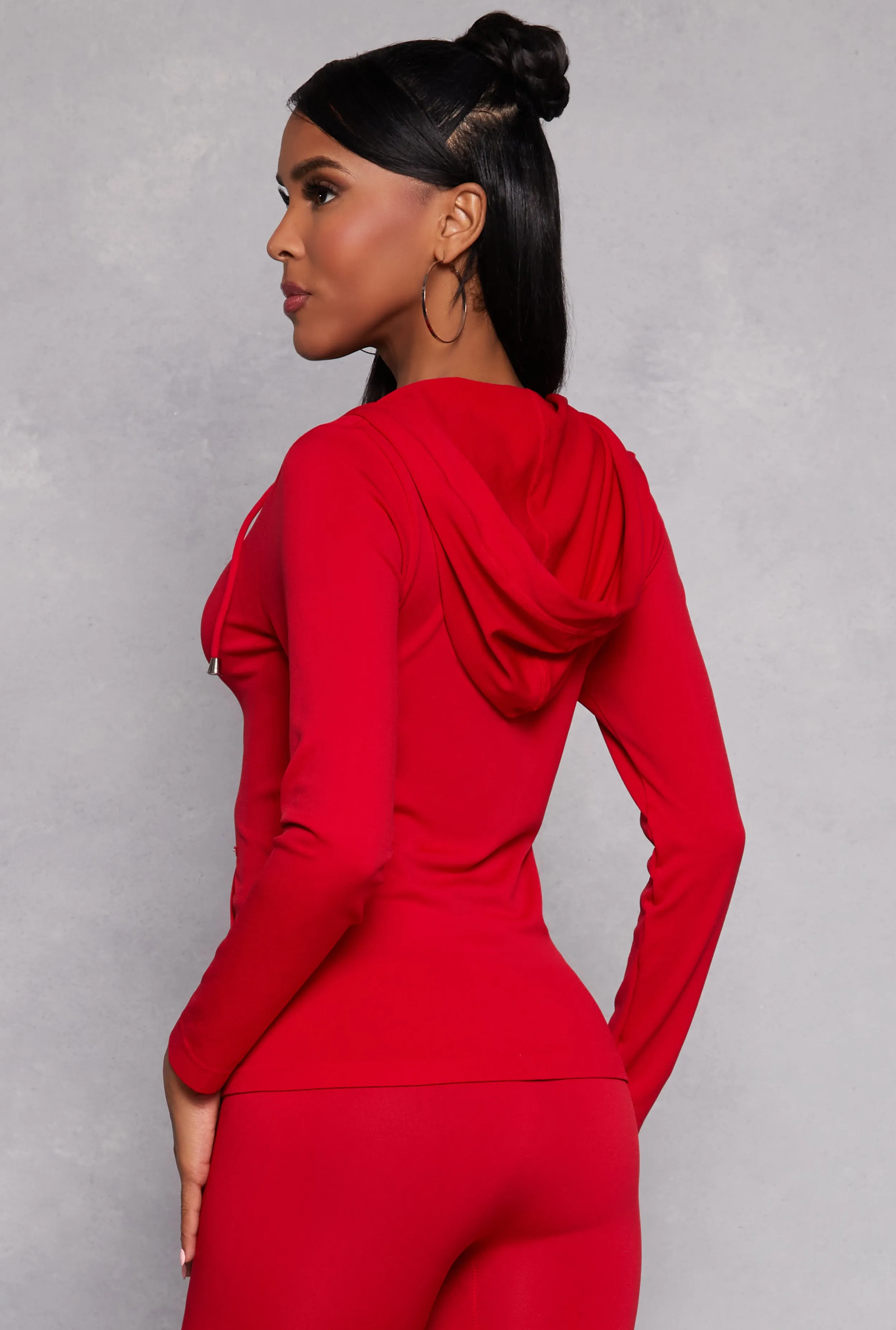 Seamless Zip Front Hooded Top sold by Rainbow product image thumbnail 3