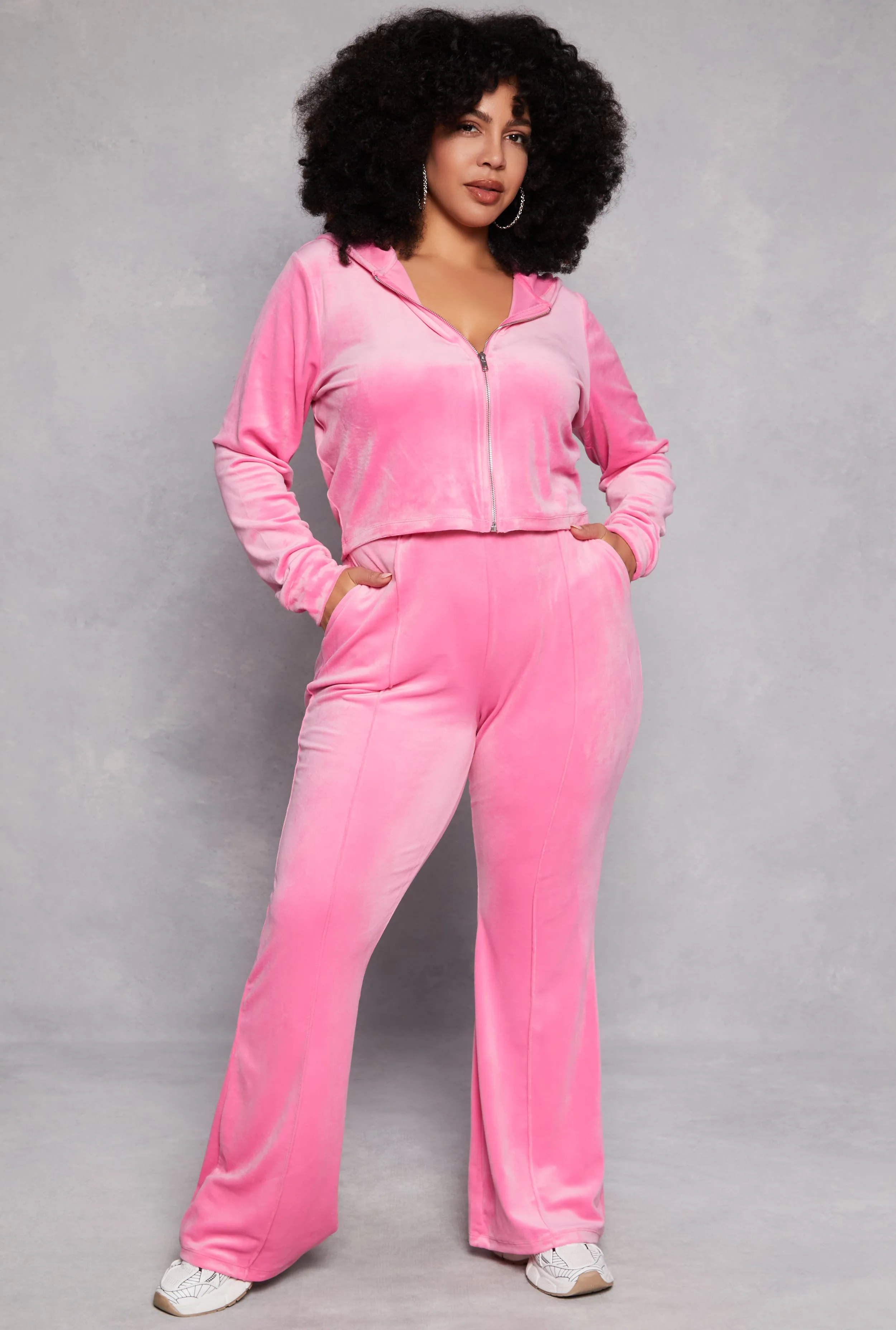 Plus Size Iris Velour Pintuck Sweatpants sold by Rainbow