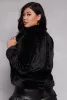 Plus Size Snap Button Faux Fur Jacket sold by Rainbow
