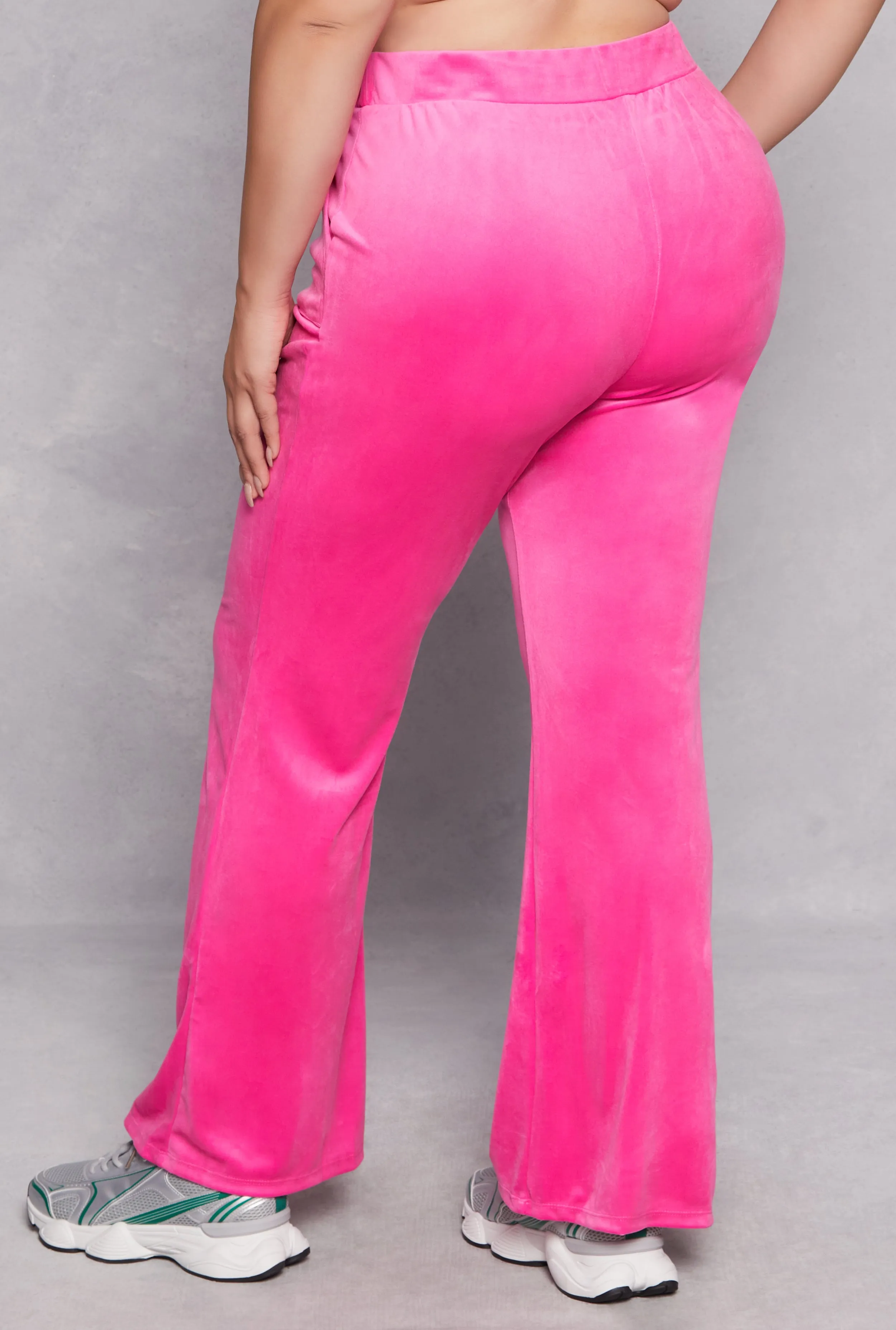 Plus Size Velour Wide Leg Sweatpants sold by Rainbow product image thumbnail 3