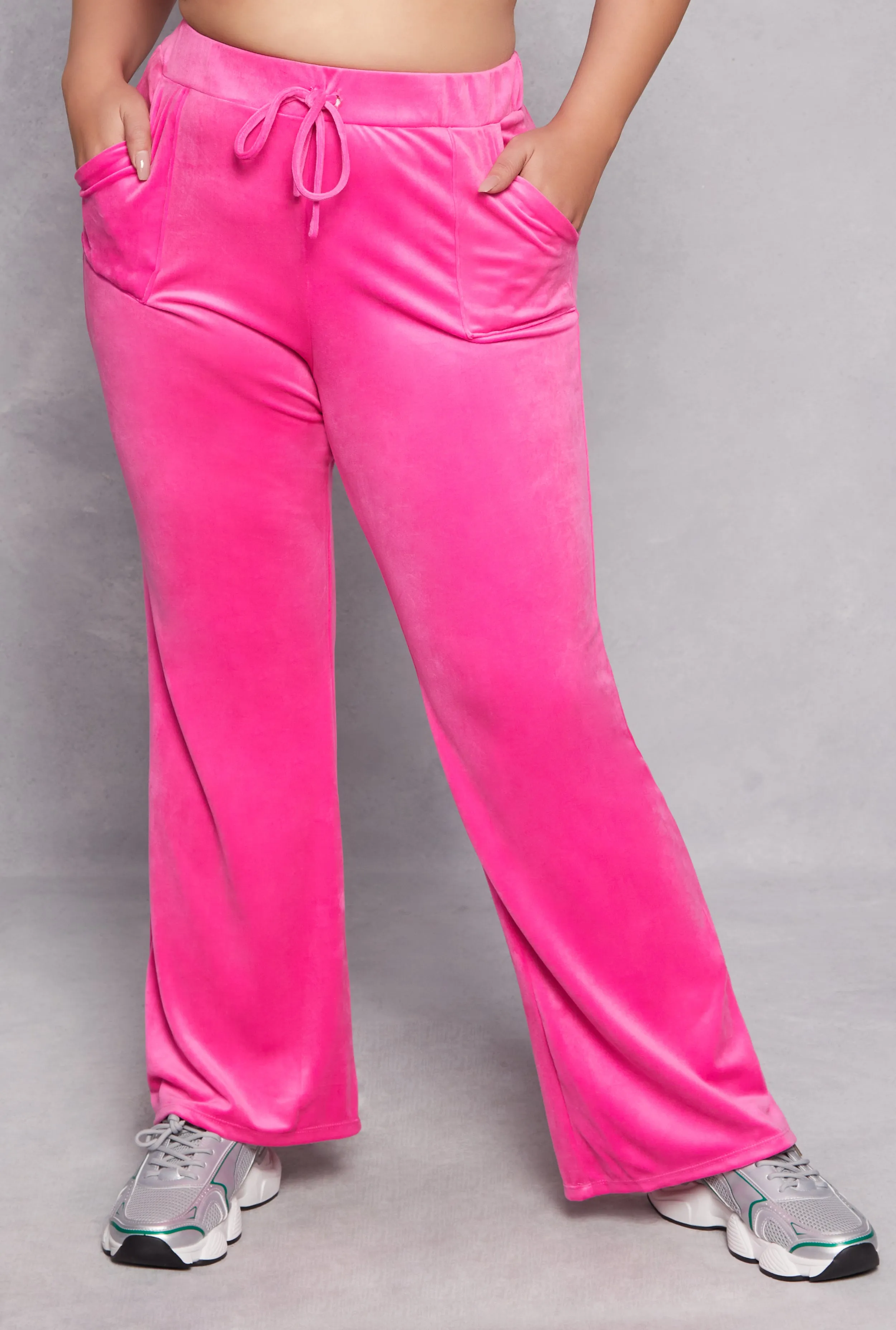 Plus Size Velour Wide Leg Sweatpants sold by Rainbow product image thumbnail 2