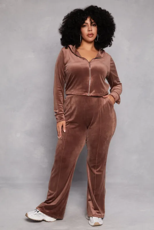 Plus Size Iris Velour Pintuck Sweatpants sold by Rainbow