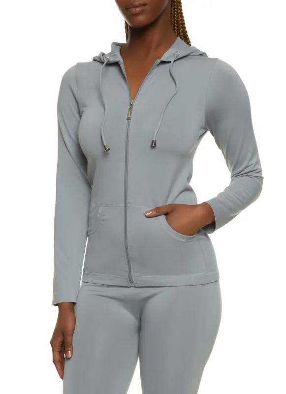 Full Zip Hooded Active Top sold by Rainbow