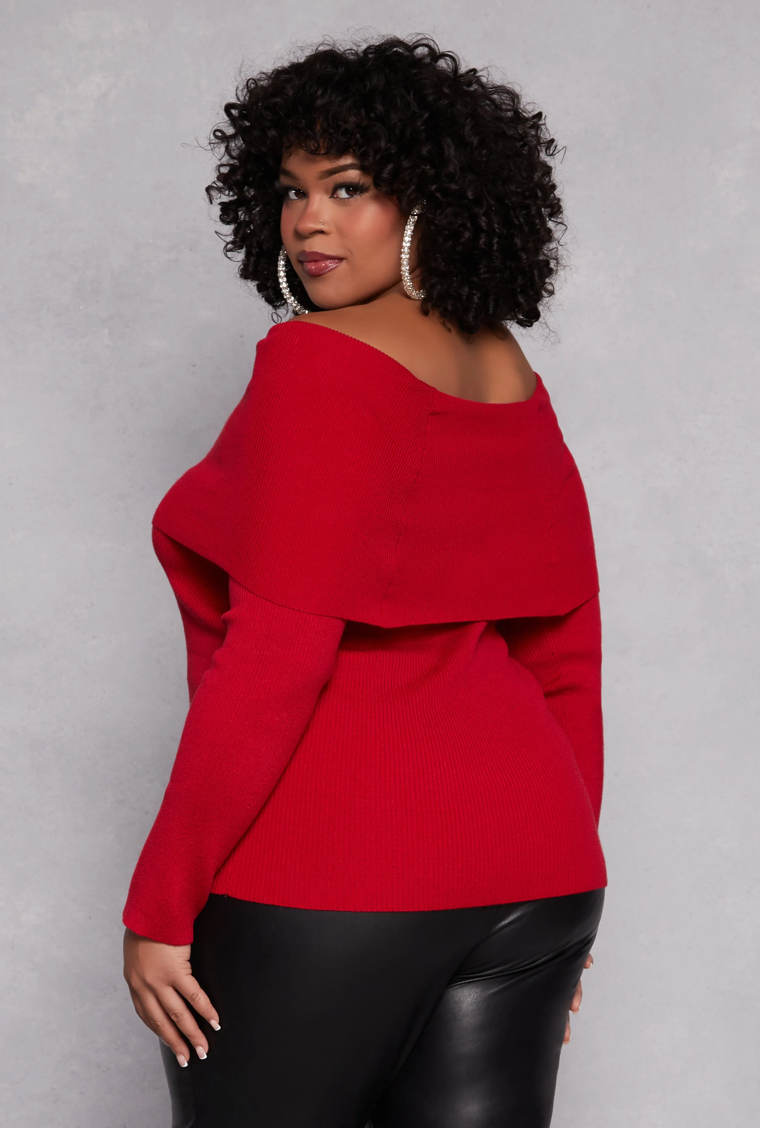 Plus Size Off The Shoulder Sweater sold by Rainbow product image thumbnail 3