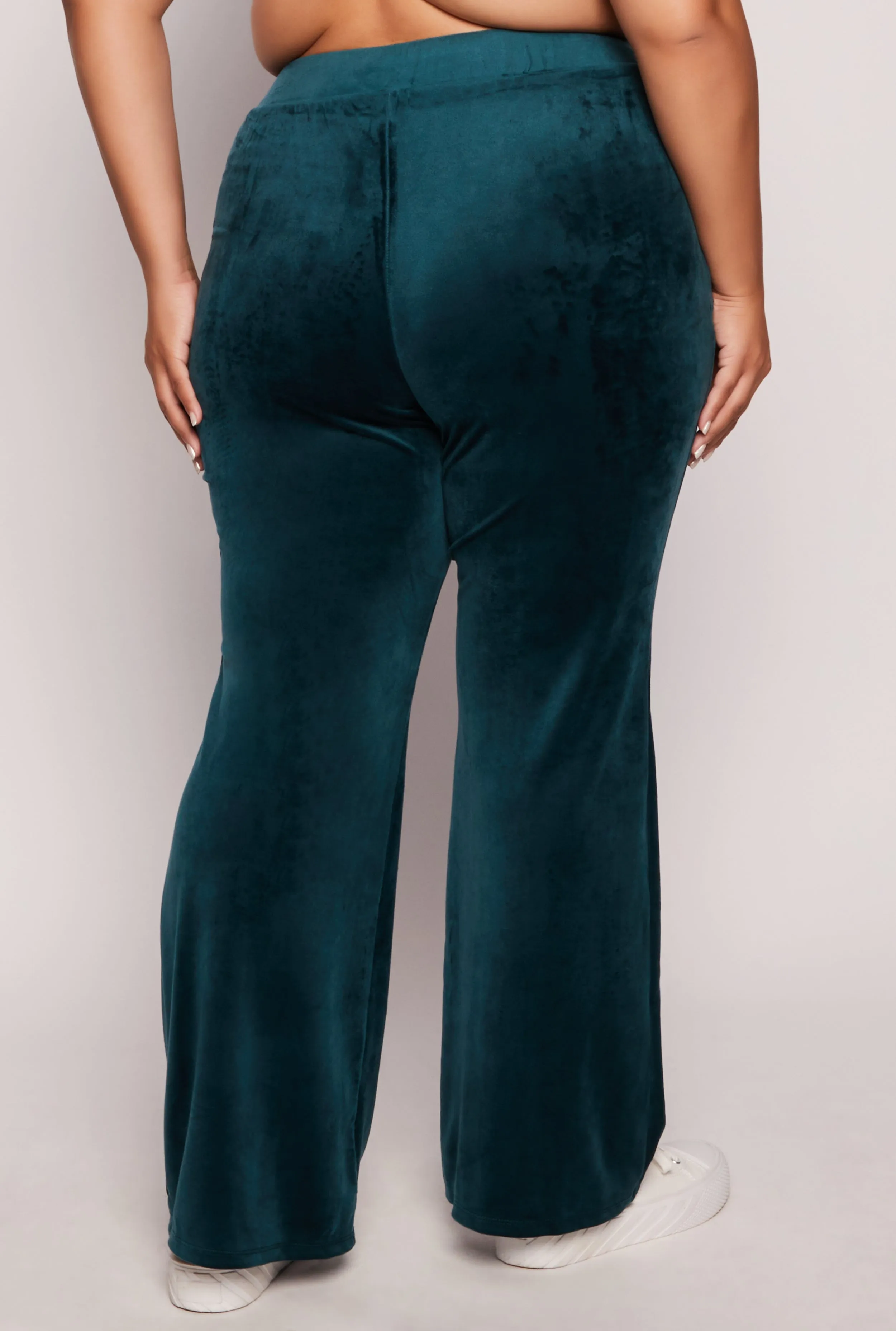 Plus Size Velour Wide Leg Sweatpants sold by Rainbow product image thumbnail 3
