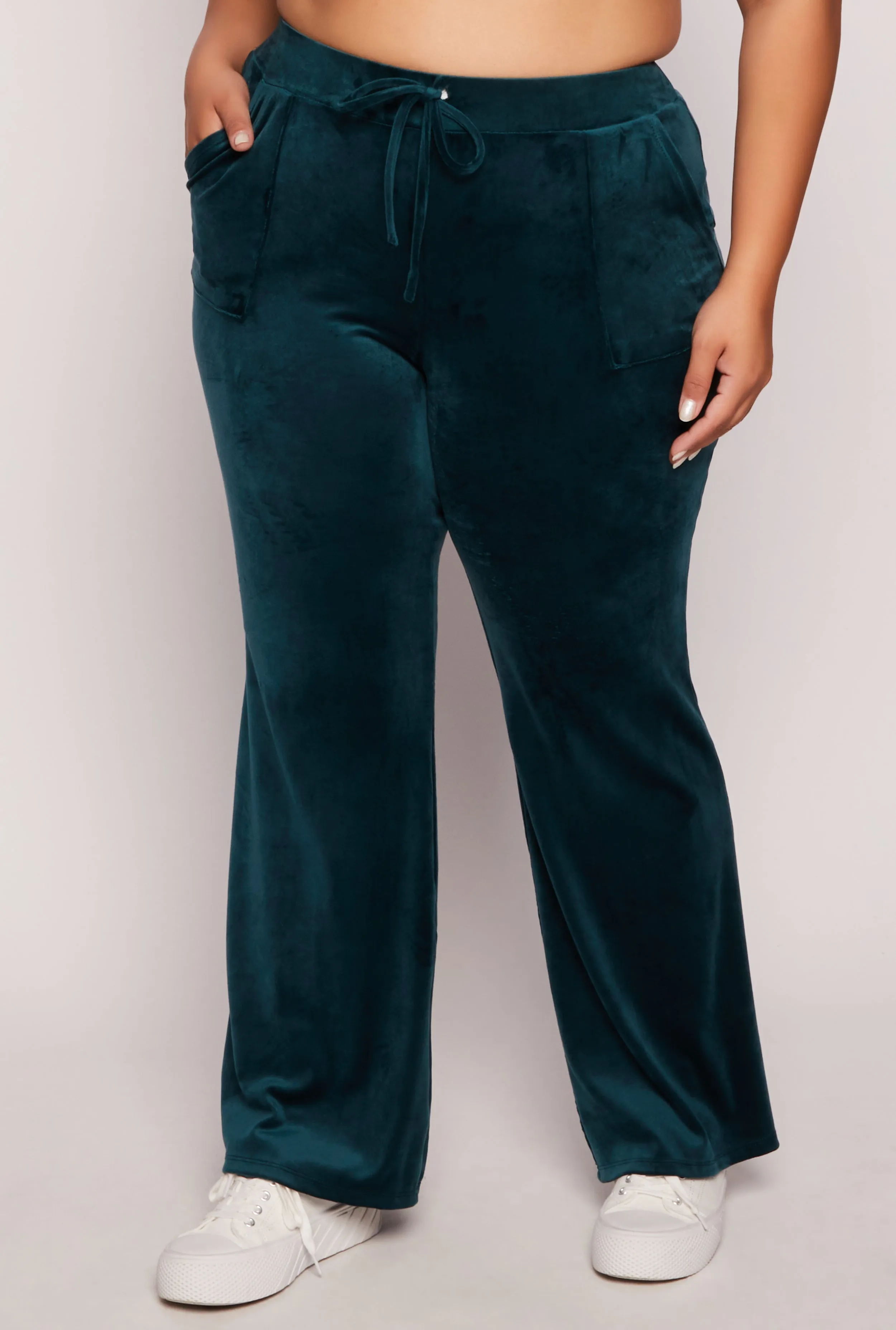 Plus Size Velour Wide Leg Sweatpants sold by Rainbow product image thumbnail 2
