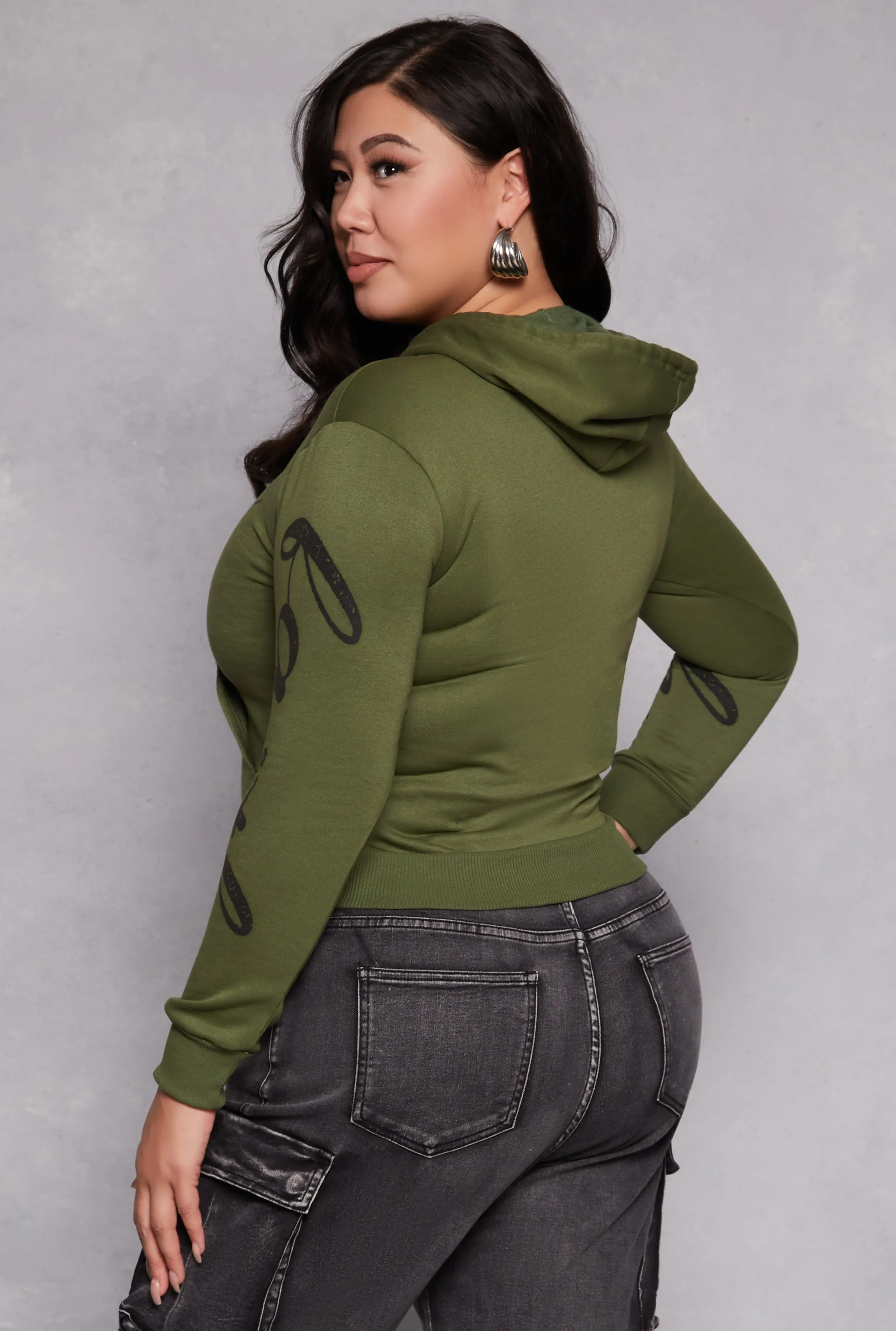Plus Size Faith Over Fear Hooded Sweatshirt sold by Rainbow product image thumbnail 3