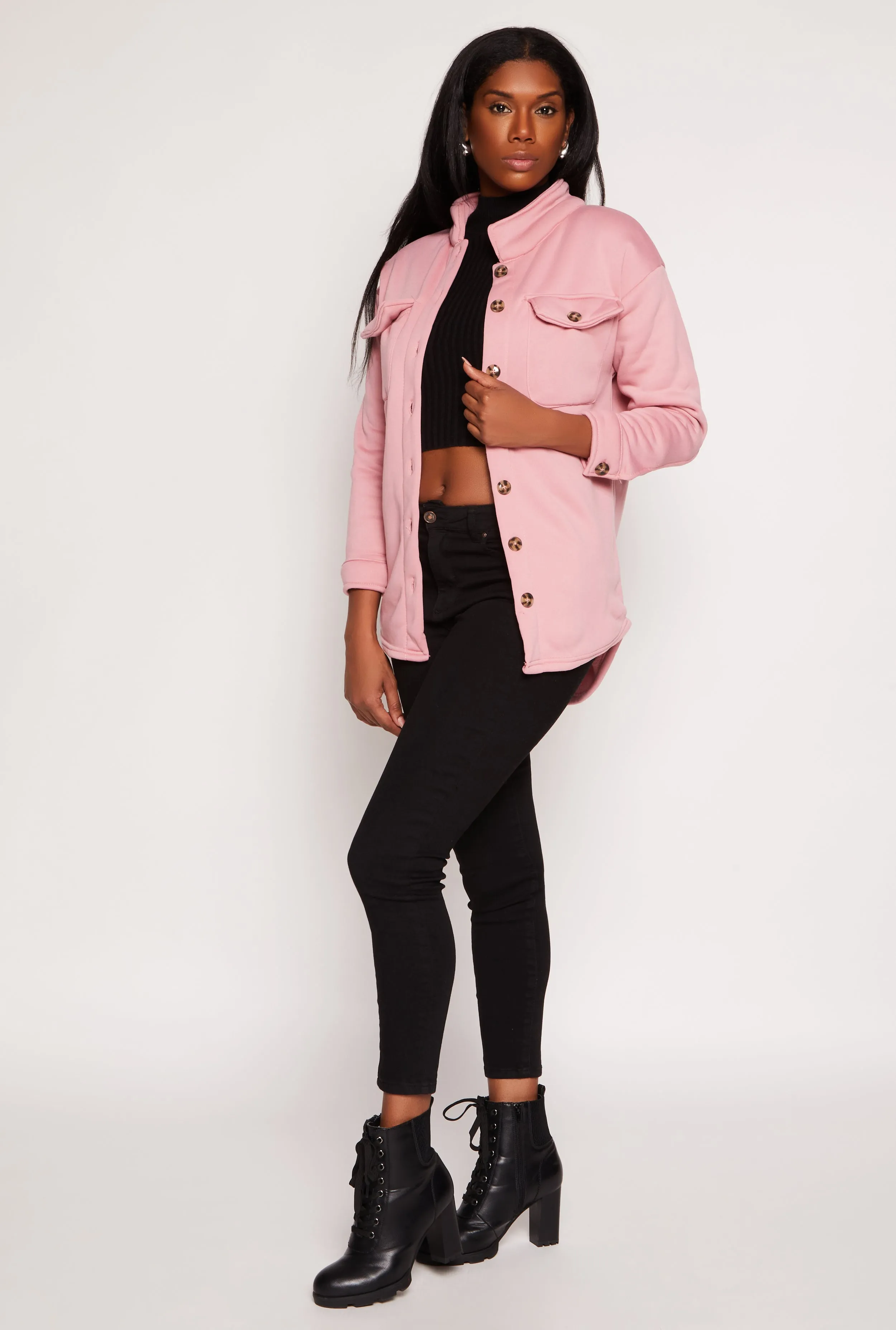 Sherpa Lined Shacket sold by Rainbow product image thumbnail 2