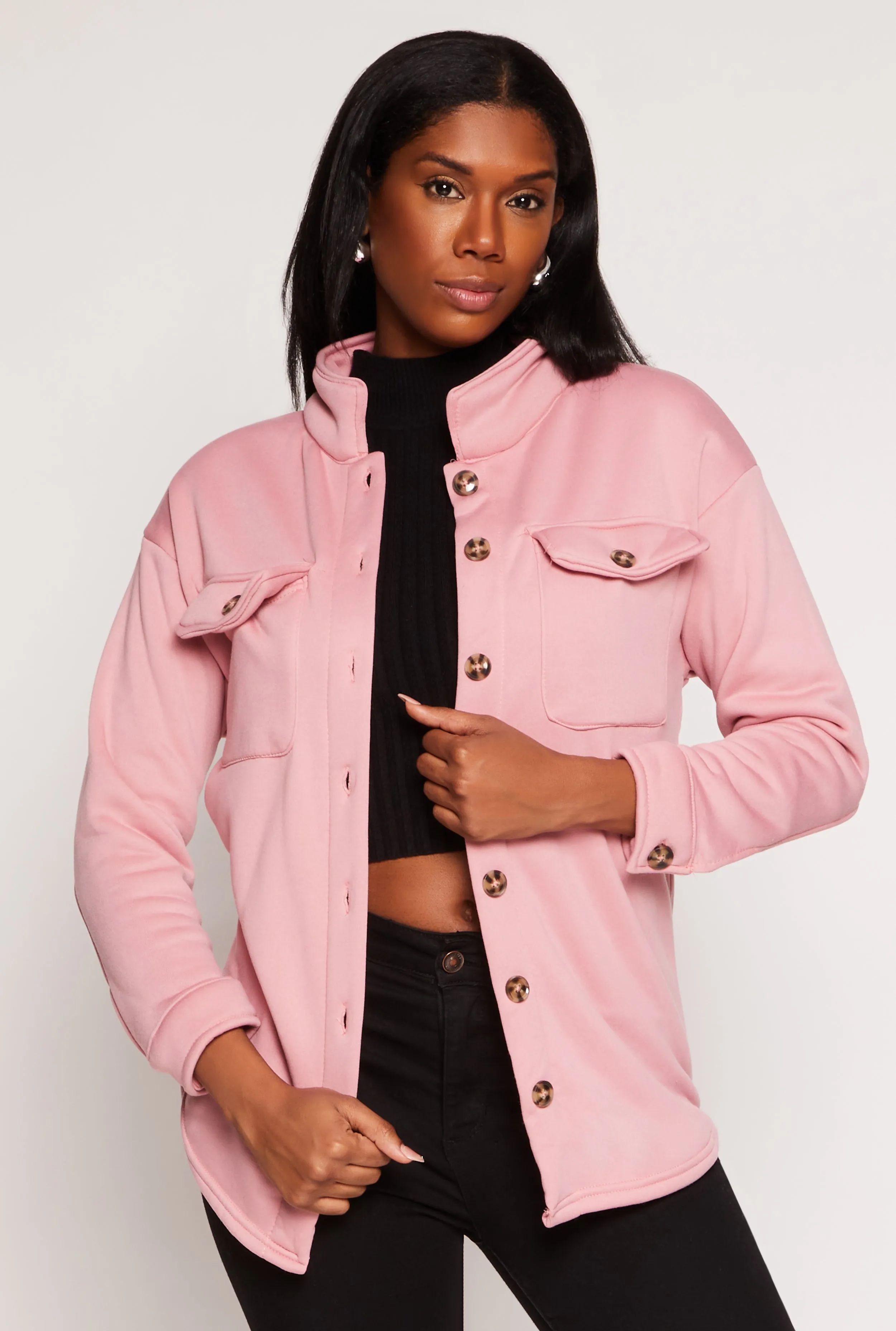 Sherpa Lined Shacket sold by Rainbow