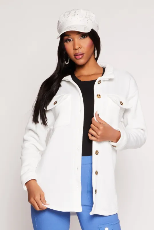 Sherpa Lined Shacket sold by Rainbow