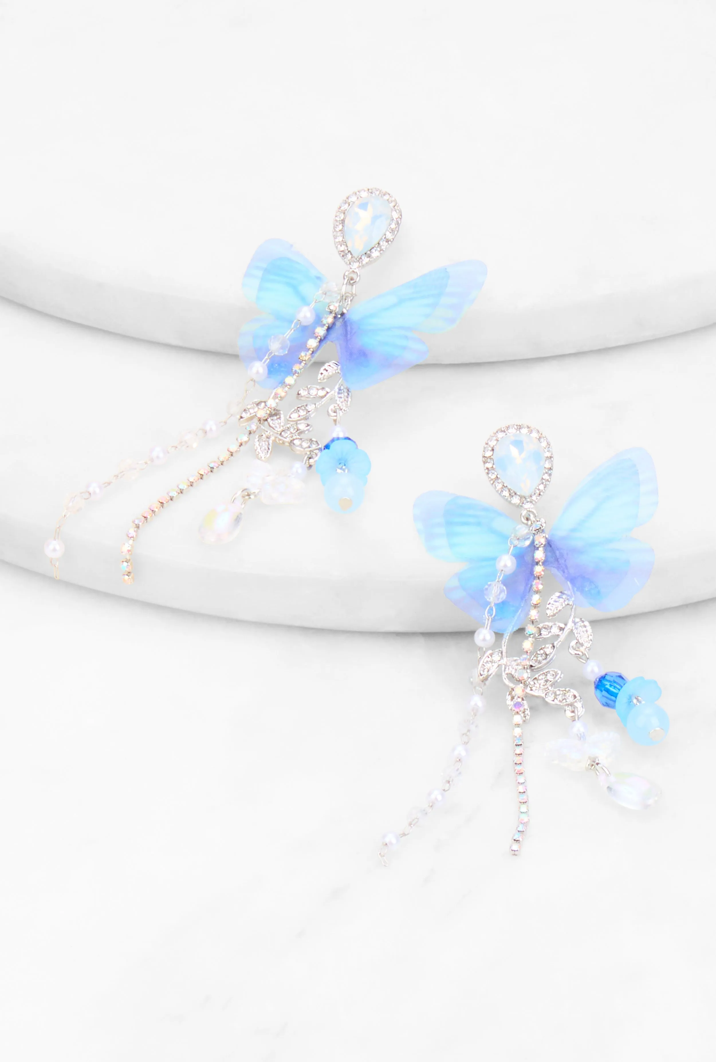 Butterfly Rhinestone Drop Earrings sold by Rainbow product image thumbnail 2